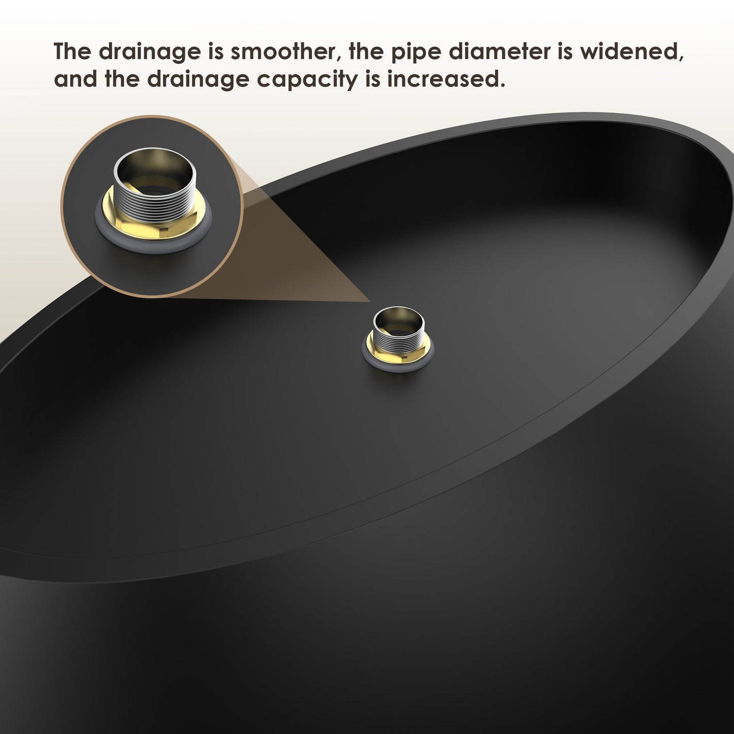 Vespa 63" x 39" Solid Surface Soaking Bathtub with Drain and Integrated Overflow