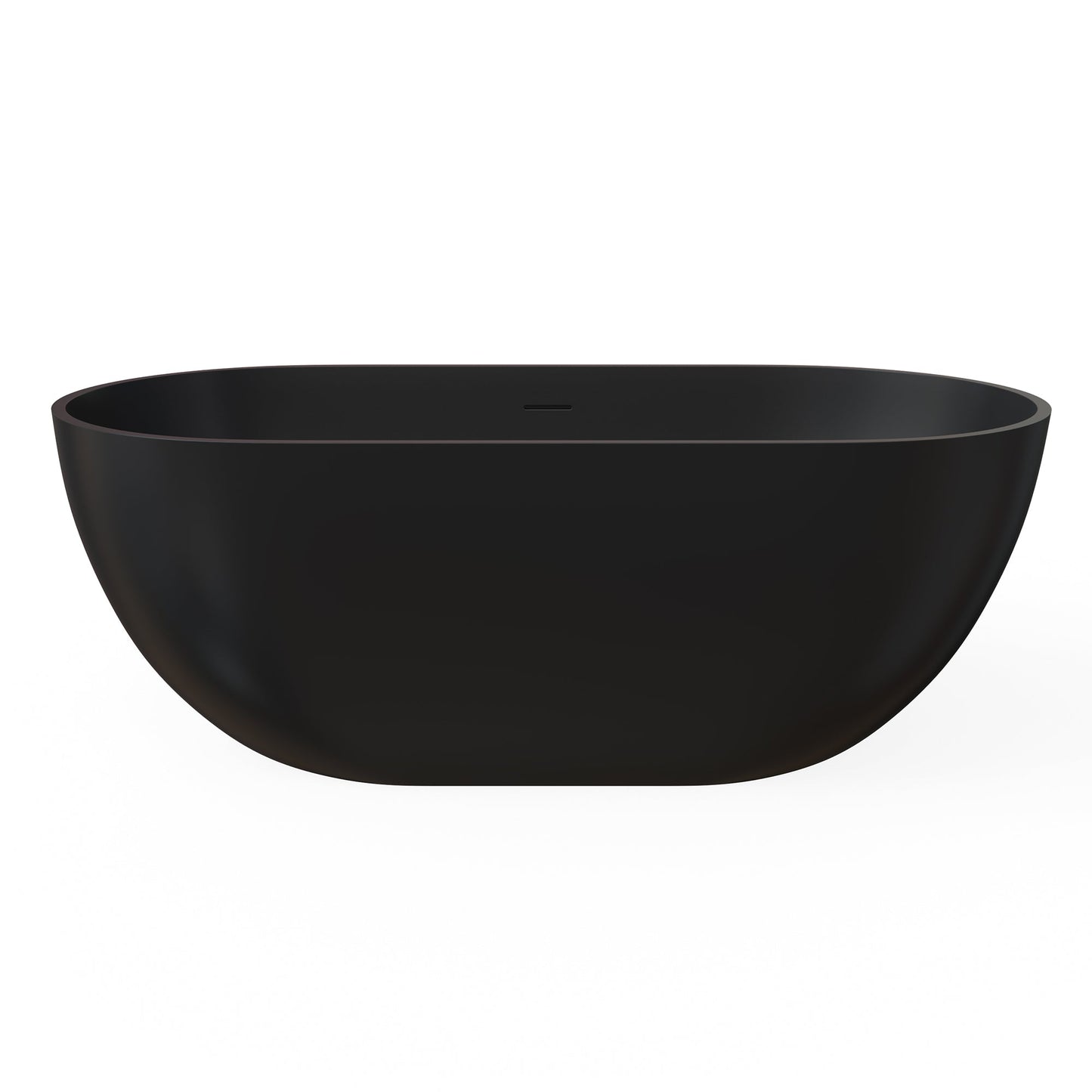 Ryder Solid Surface Soaking Bathtub with Drain and Integrated Overflow