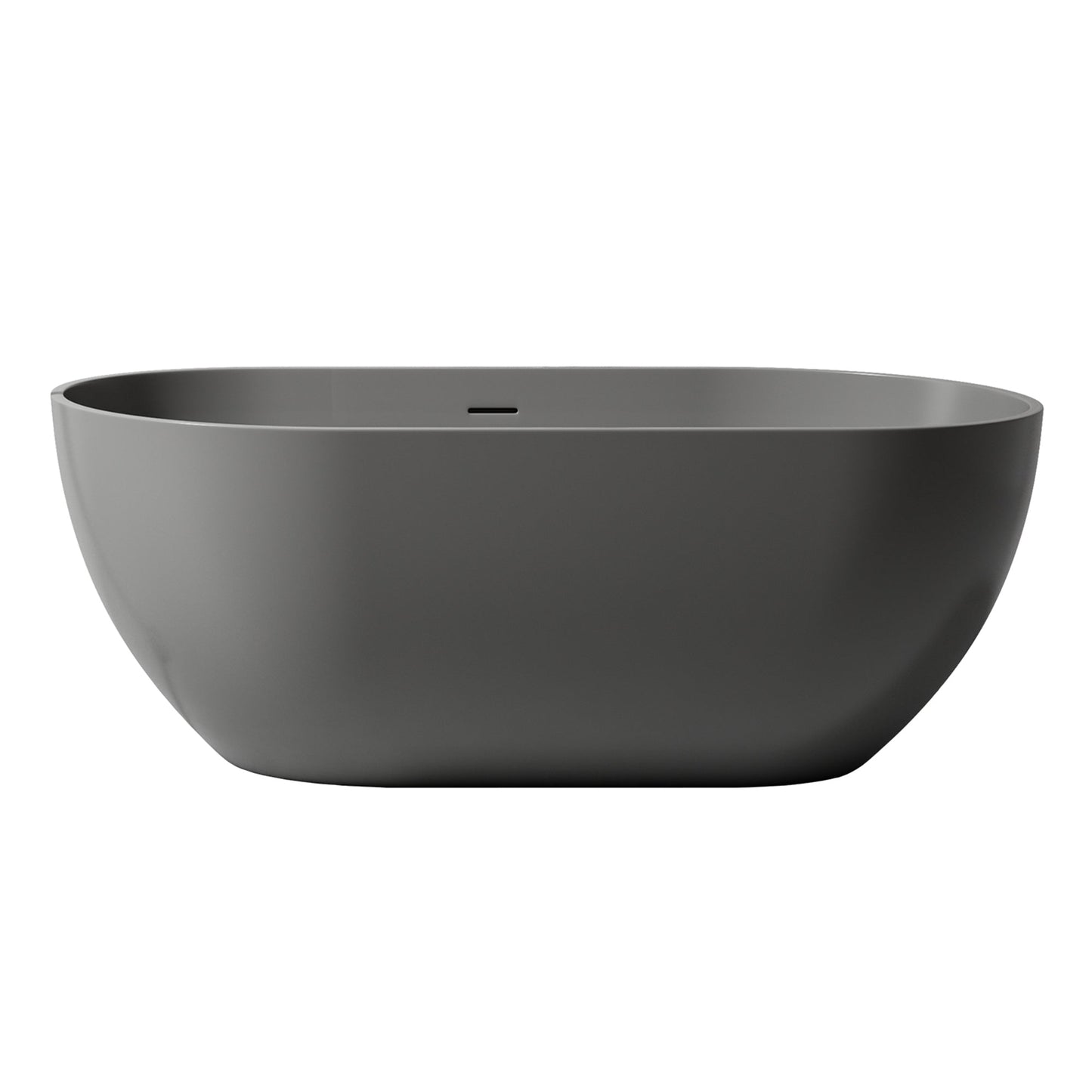 Ryder Solid Surface Soaking Bathtub with Drain and Integrated Overflow
