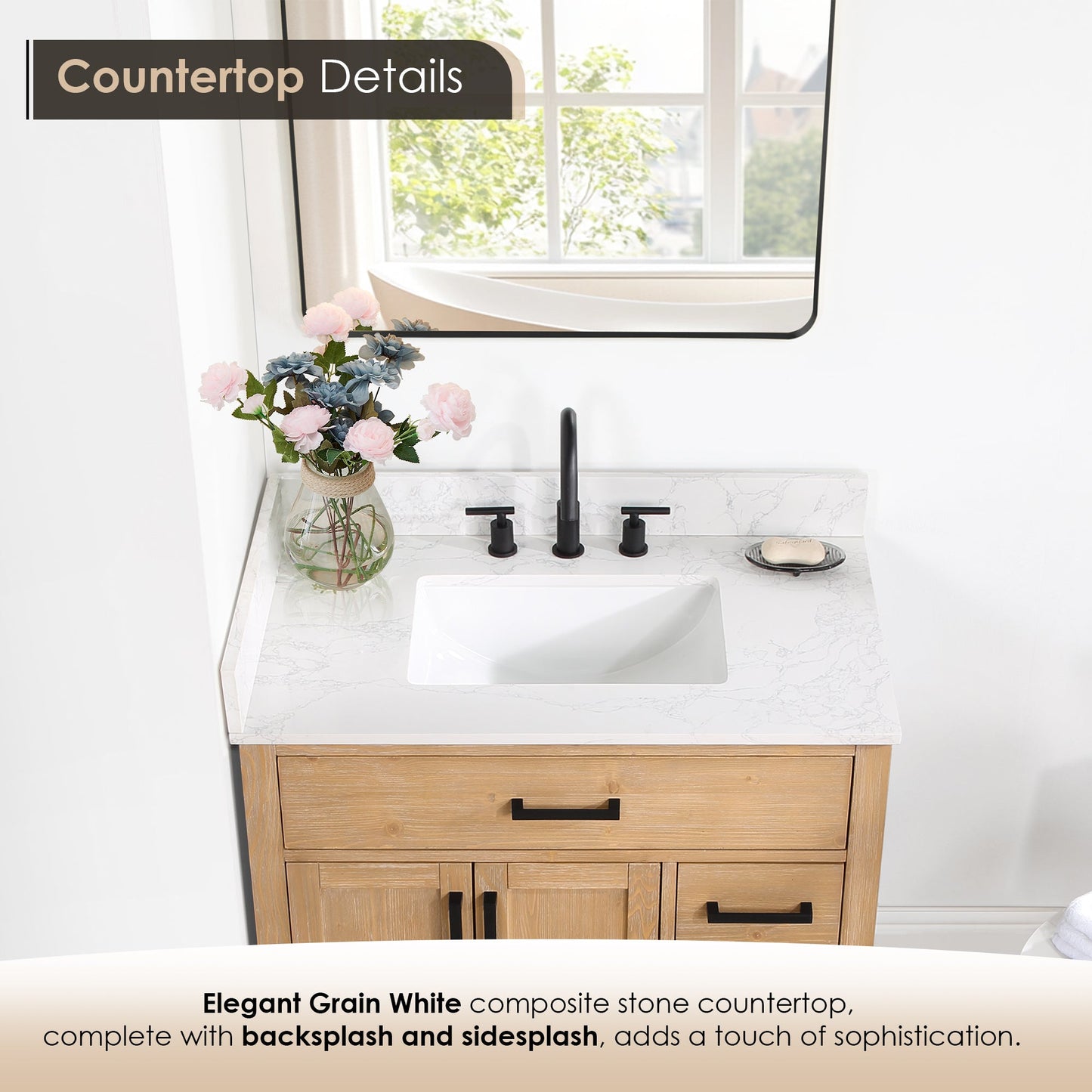 Gavino 36" Single Vanity with Top