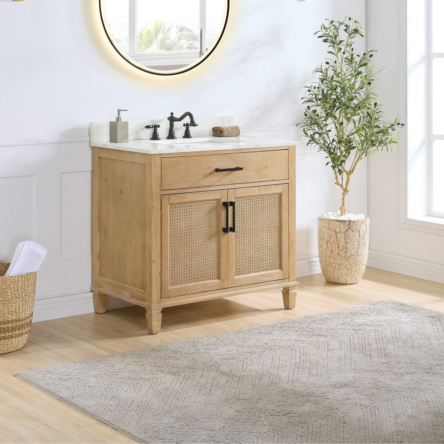 Solana 36" Single Vanity With Top