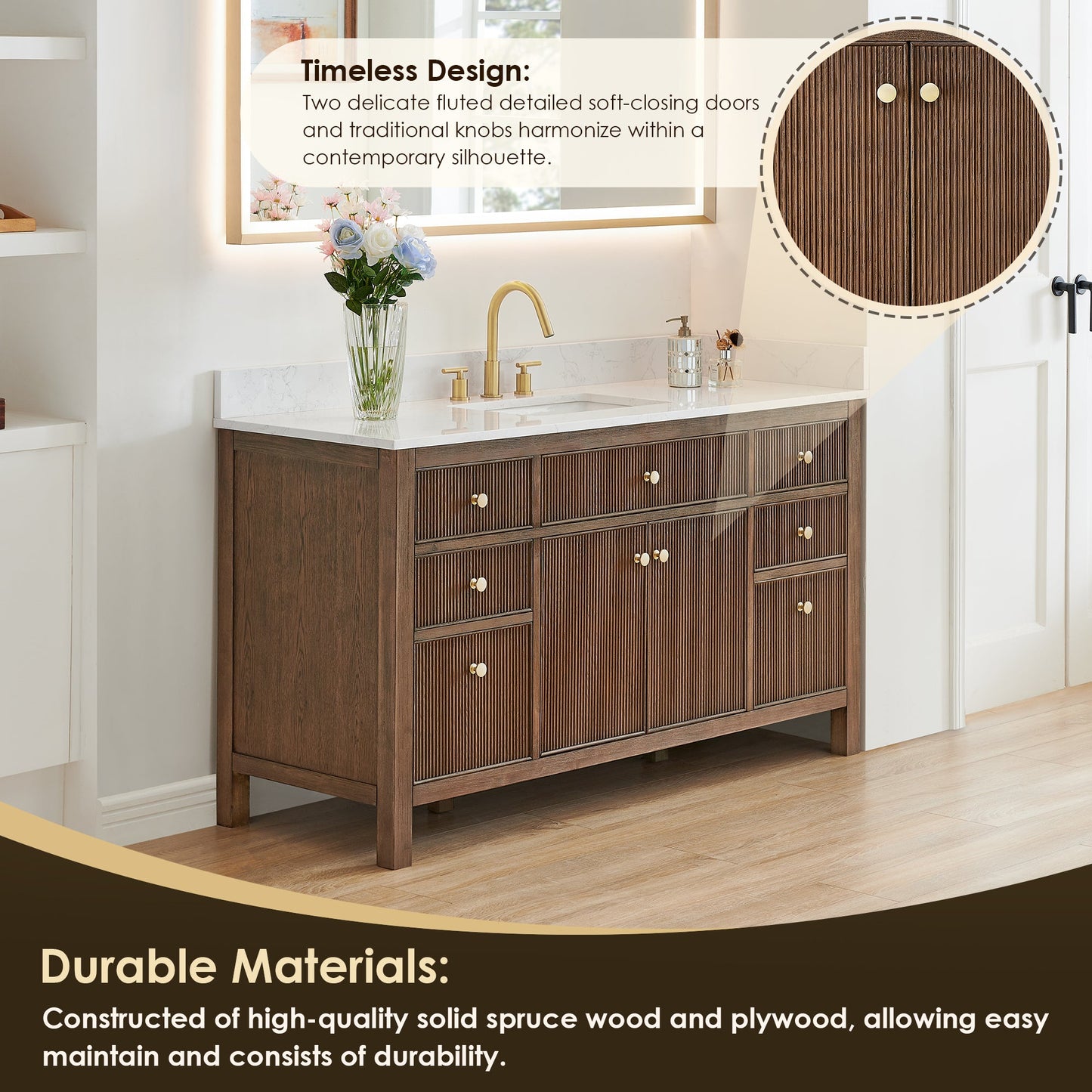 Cerrito 60" Single Vanity with Top