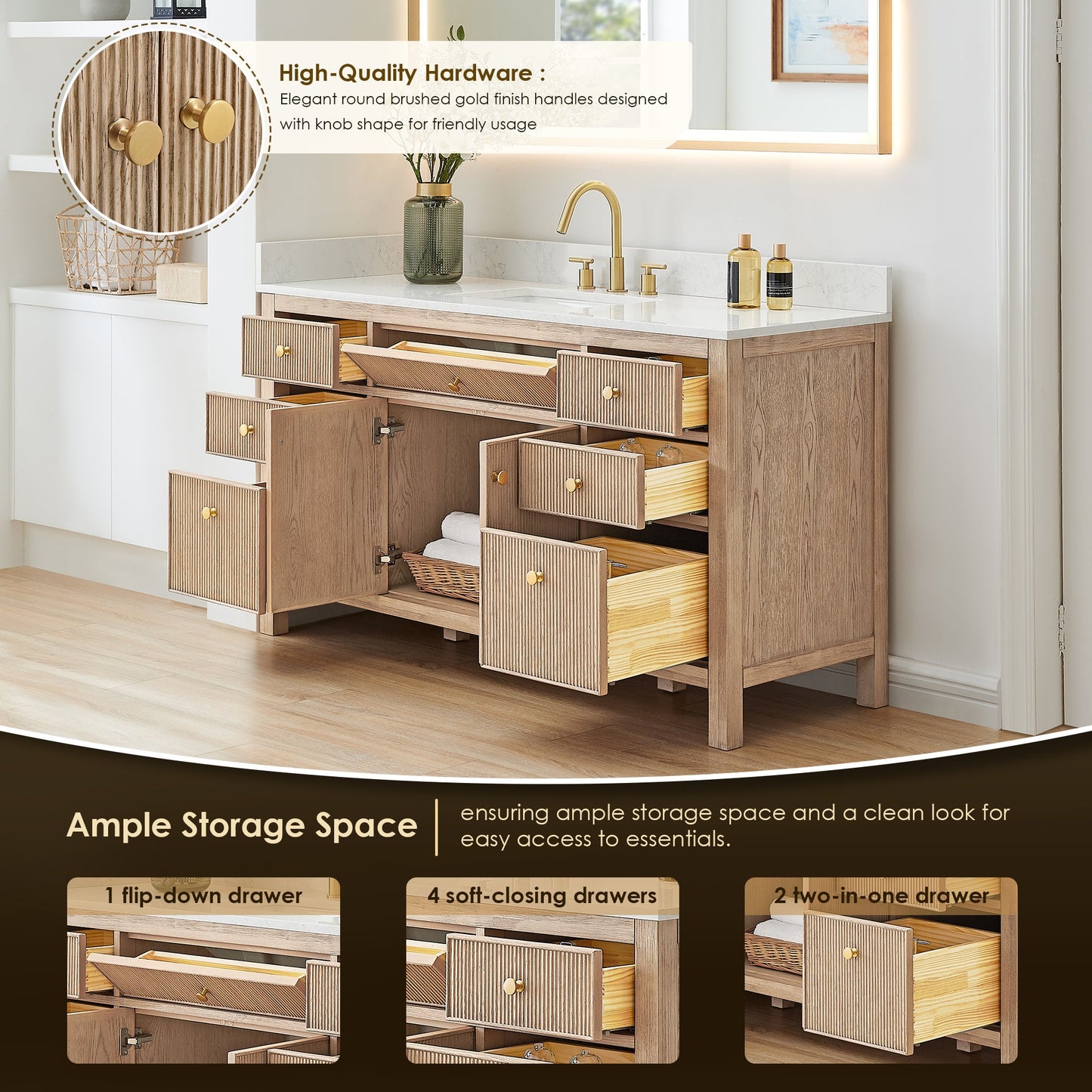 Cerrito 60" Single Vanity with Top