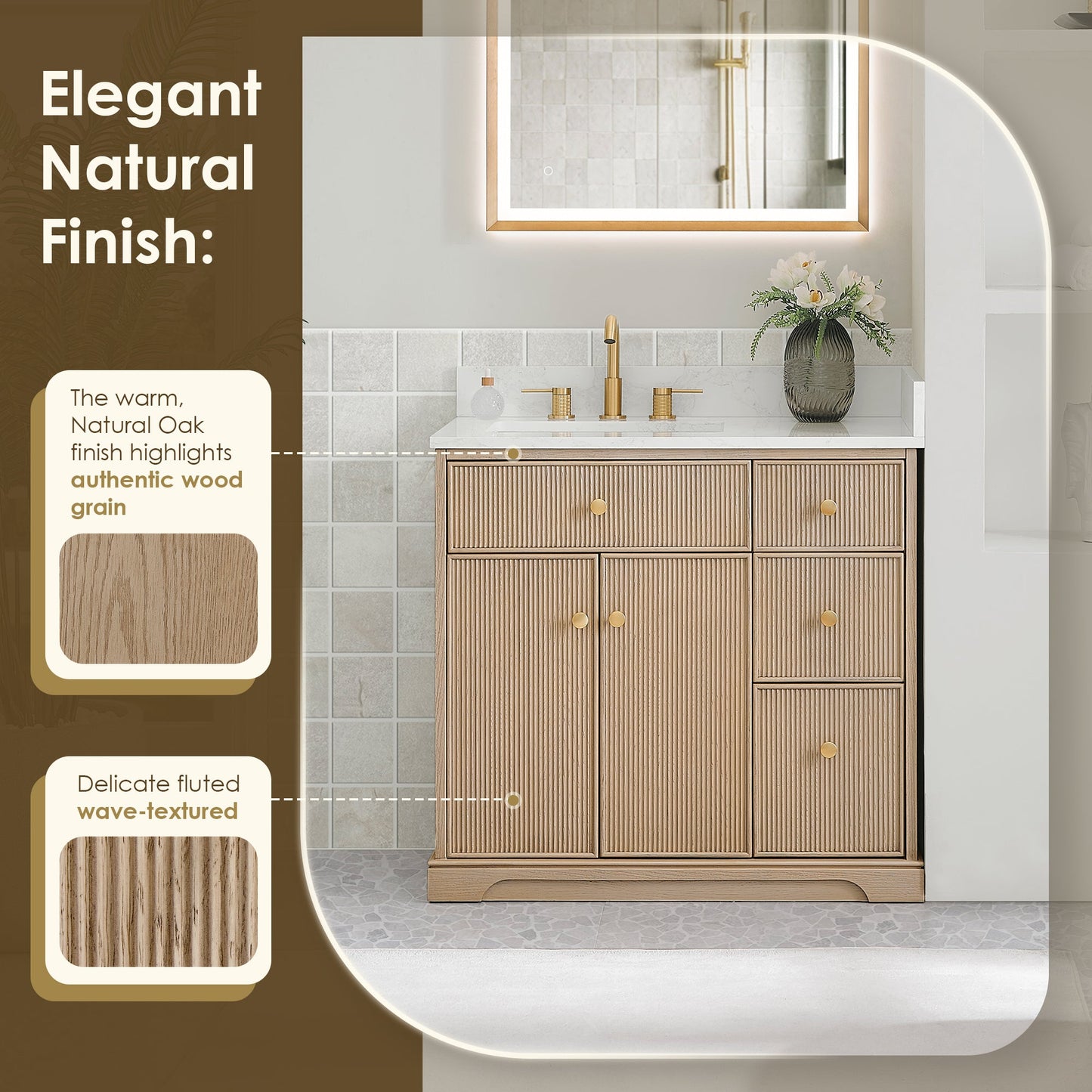 Barnett 36"/48"/60“/72" Single/Double Vanity with Top