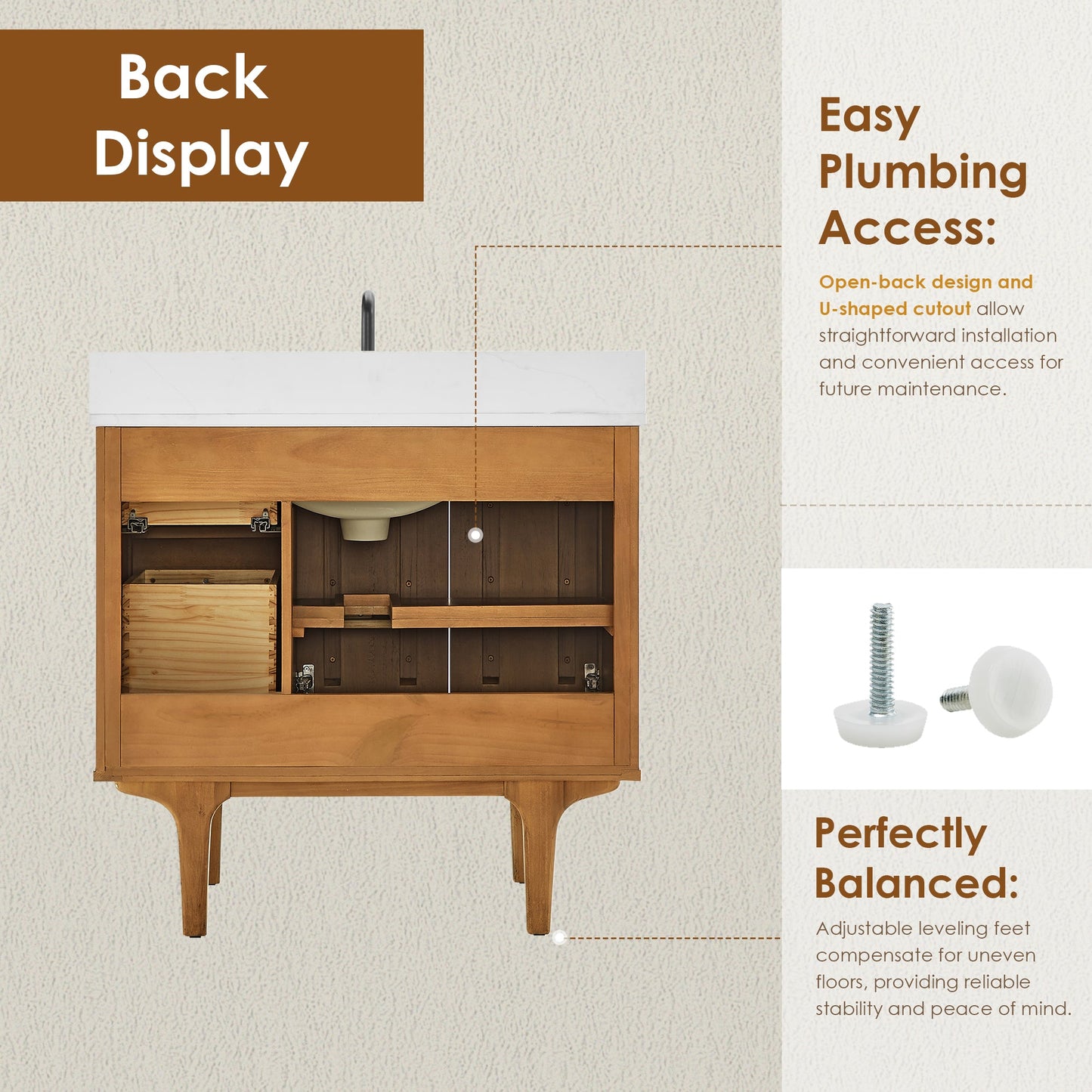 Orasia 36"/48"/60"/72" Single/Double Vanity with Top