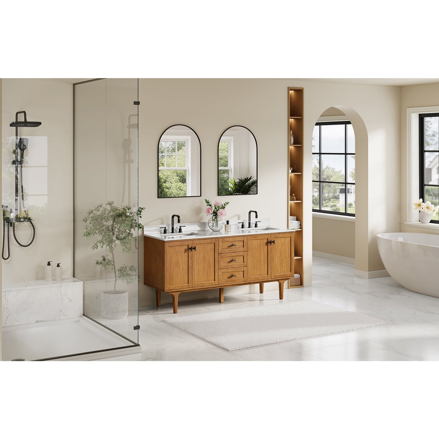 Orasia 36"/48"/60"/72" Single/Double Vanity with Top