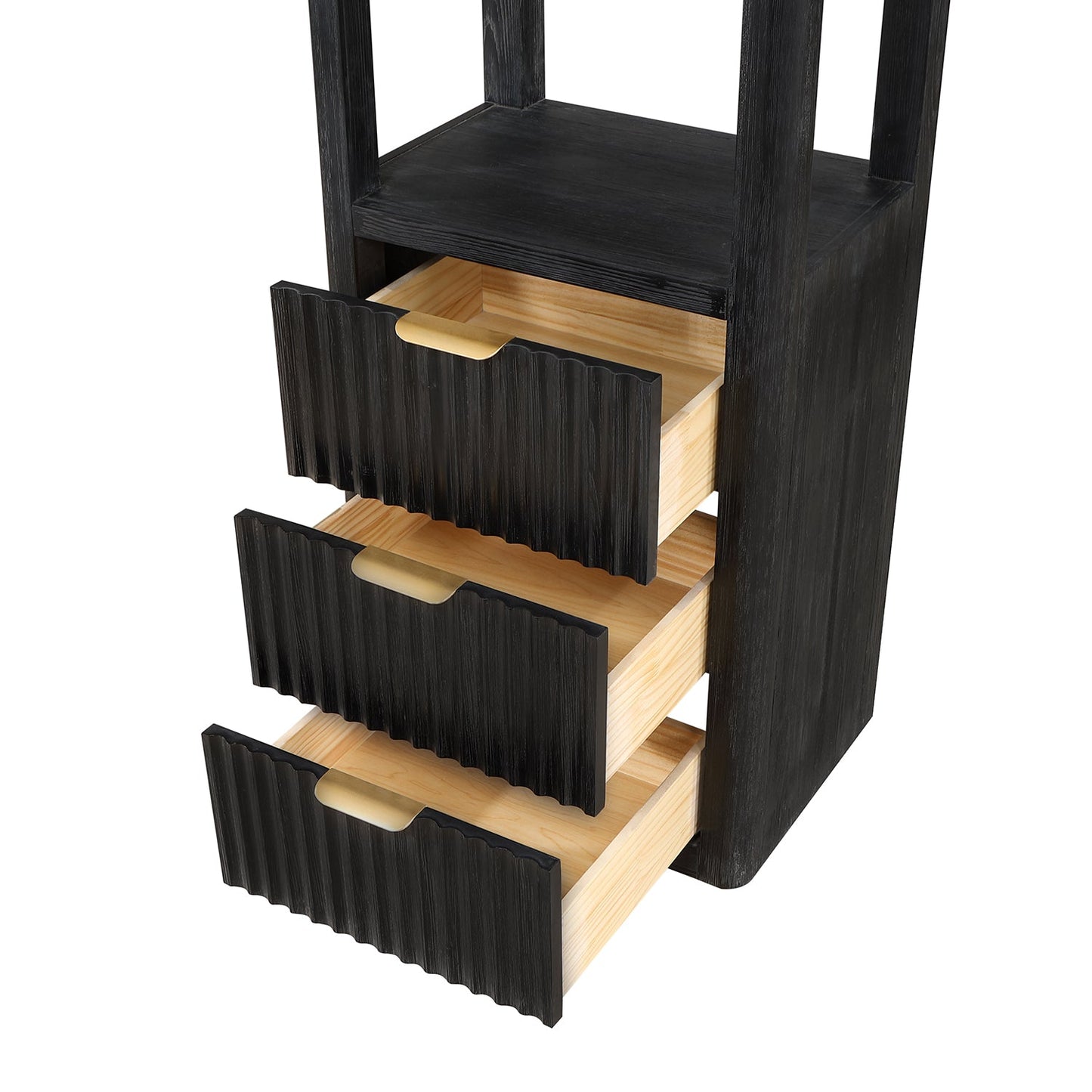 Cádiz 22in. Black Linen Storage Cabinet for Bathroom and more