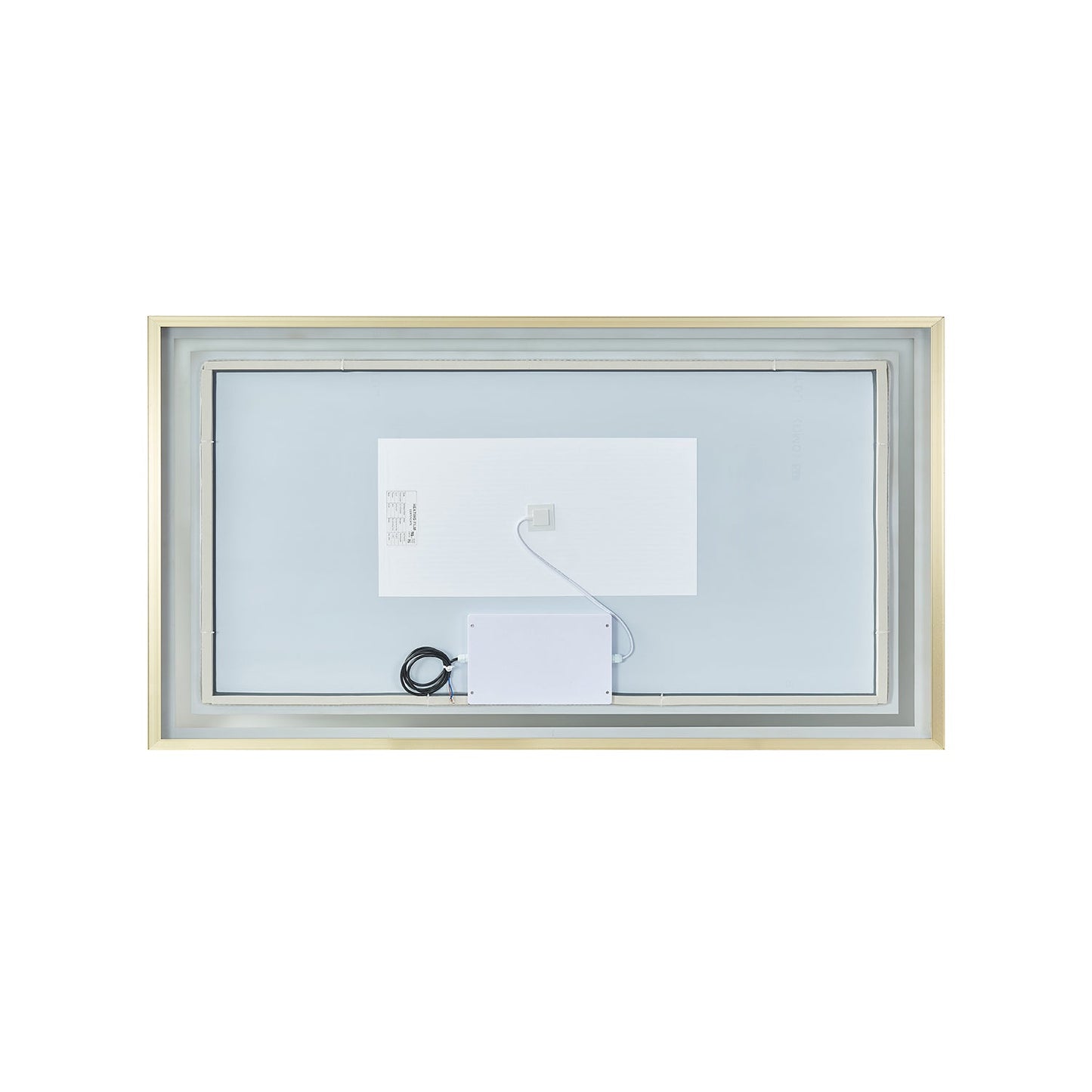 Teruel 60" Rectangular Aluminum Framed LED Wall Mount Bathroom Vanity Mirror in Gold