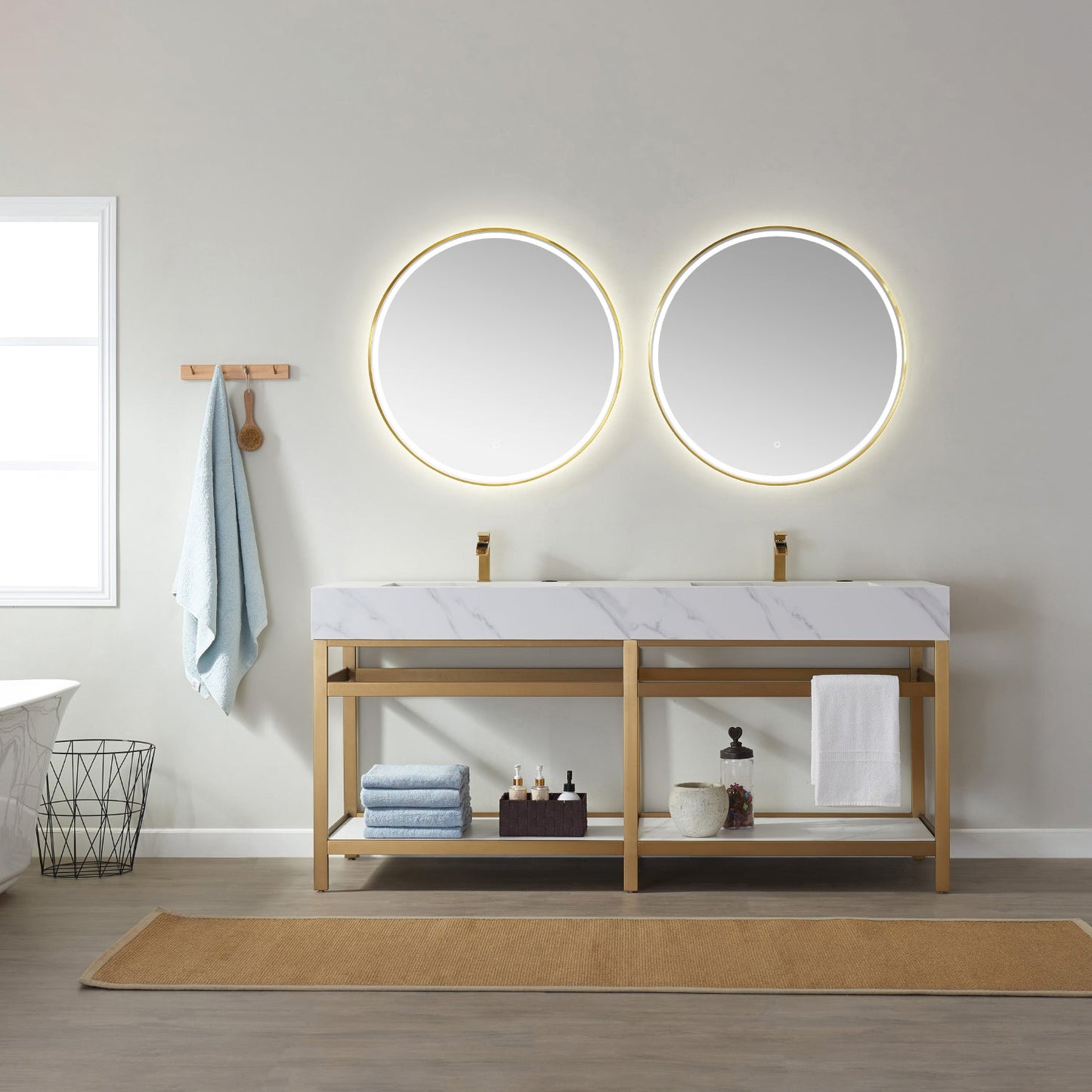 Campobasso 32" Round LED Lighted Accent Bathroom/Vanity Wall Mirror