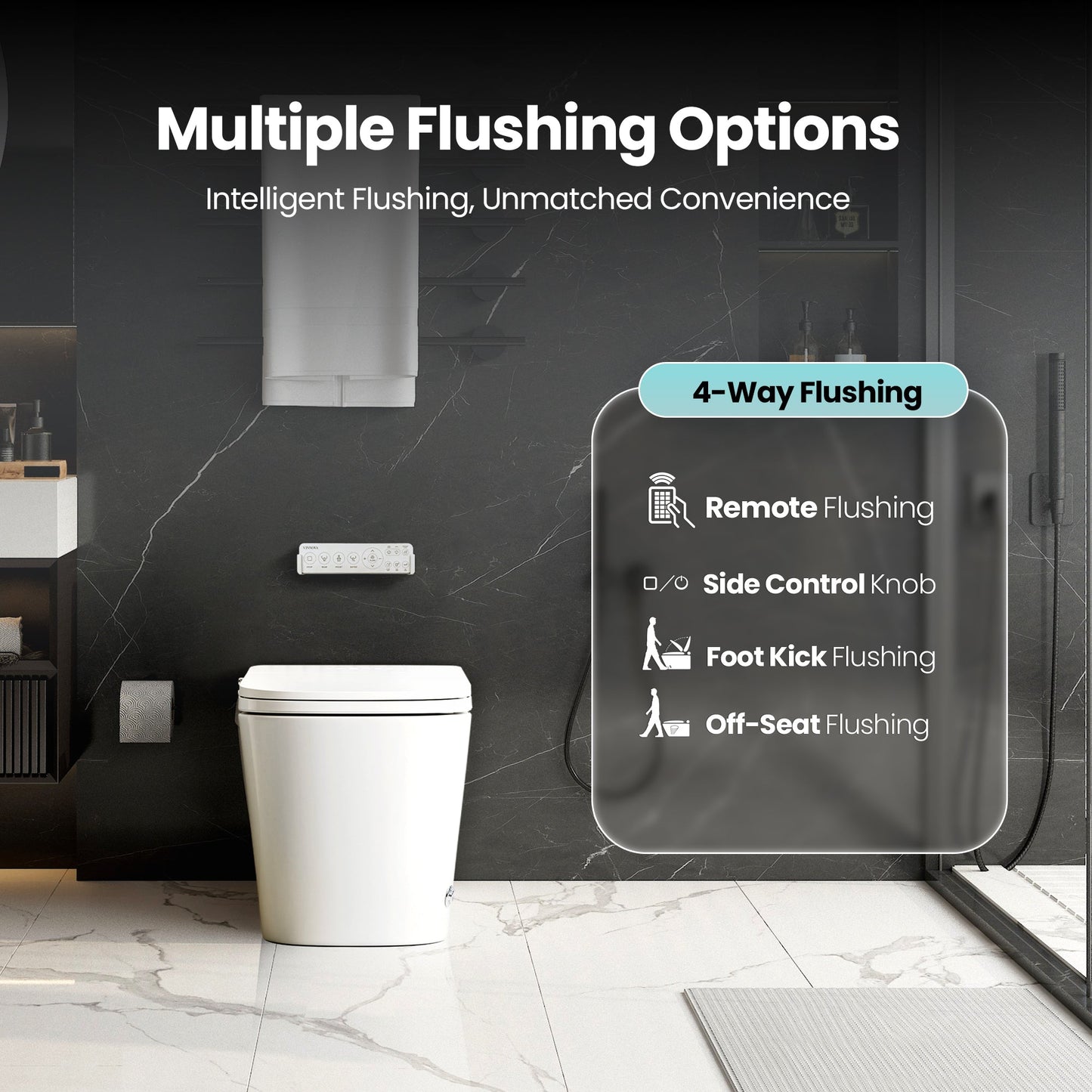 Yecla Elongated Smart Bidet Toilet MAX Version