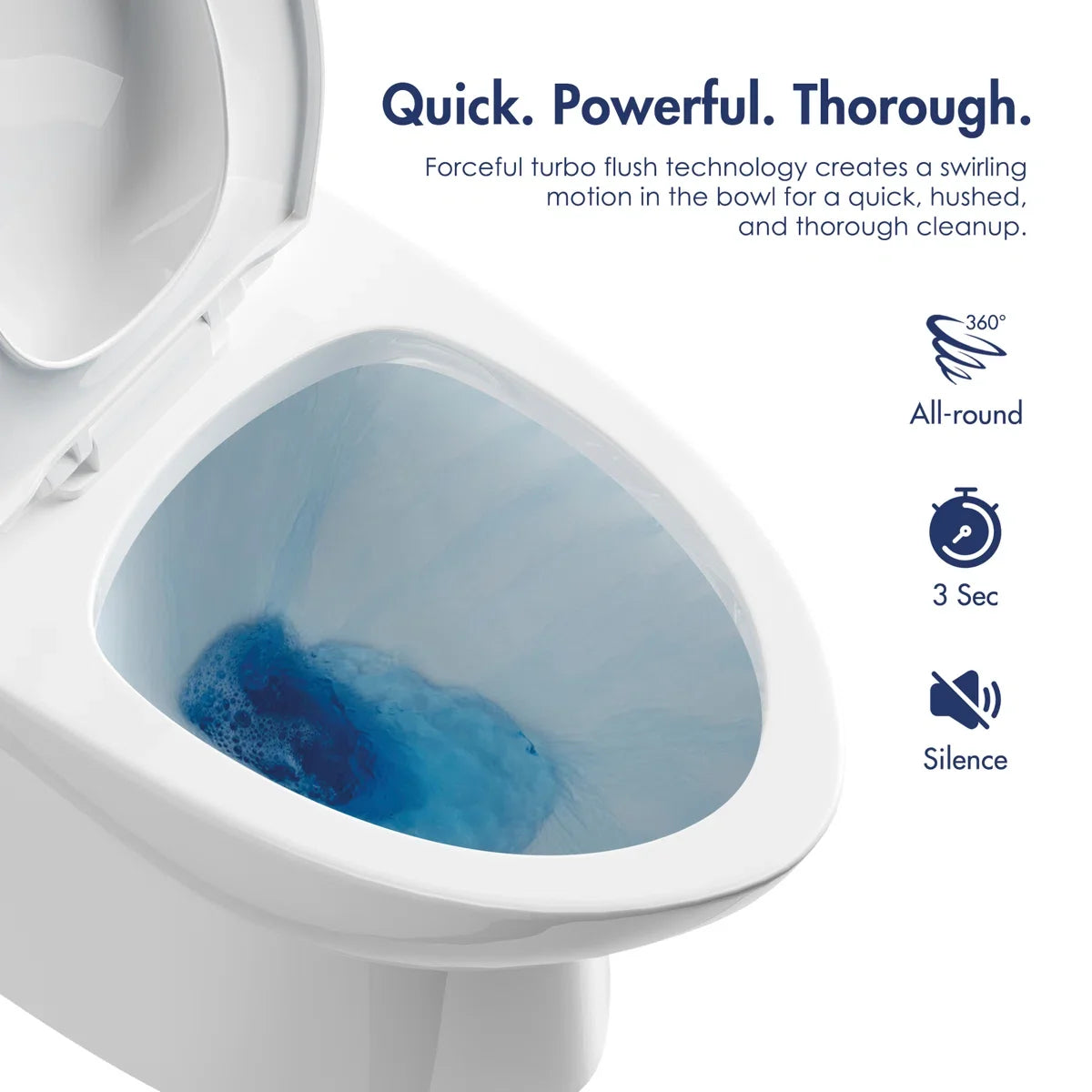 Denbigh One-Piece Toilet – Dual or Single Flush, Comfort Height