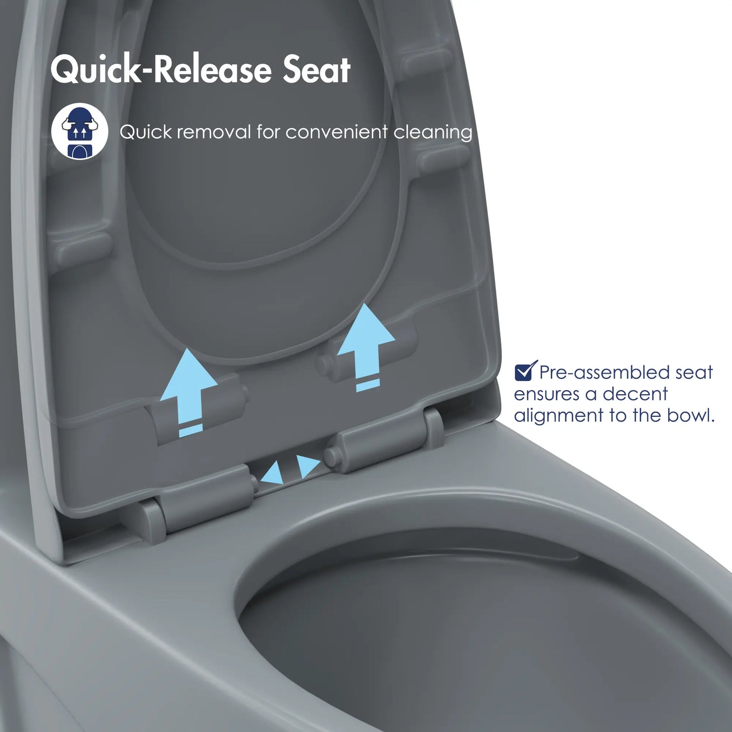 Reno One-Piece Chair Height Elongated Toilet, 1.1/1.6 GPF Dual Flush, Multiple Colors