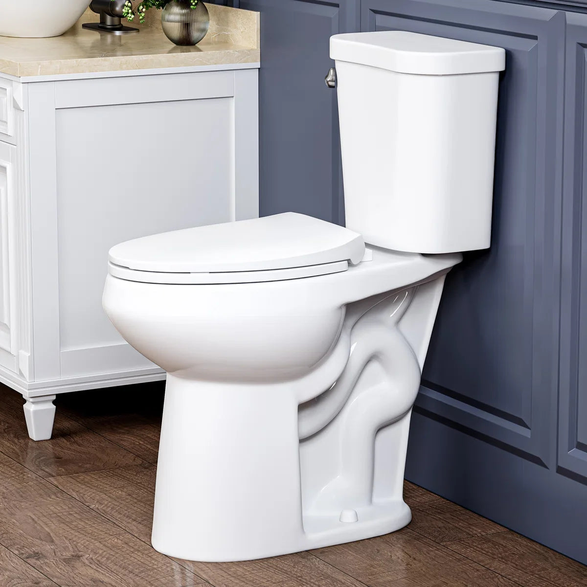 Dayton Elongated 20.7" Chair Height Two-Piece Toilet, 1.28 GPF Single Flush, Soft-Close Seat