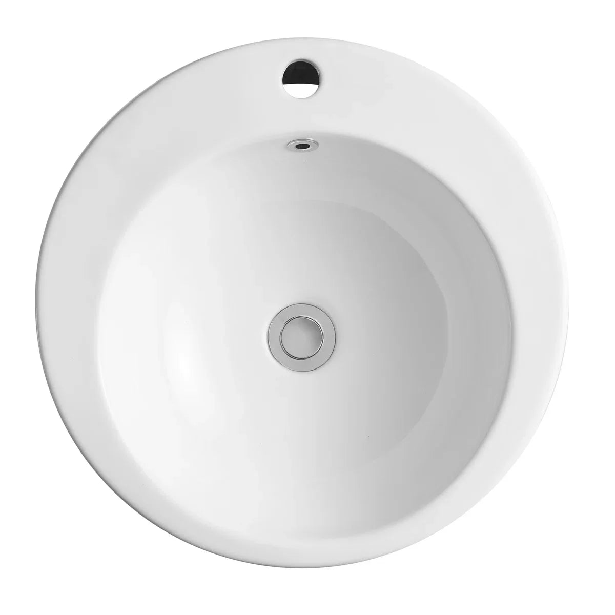 Gibbous 33.5" H Vitreous China Circular Pedestal Bathroom Sink