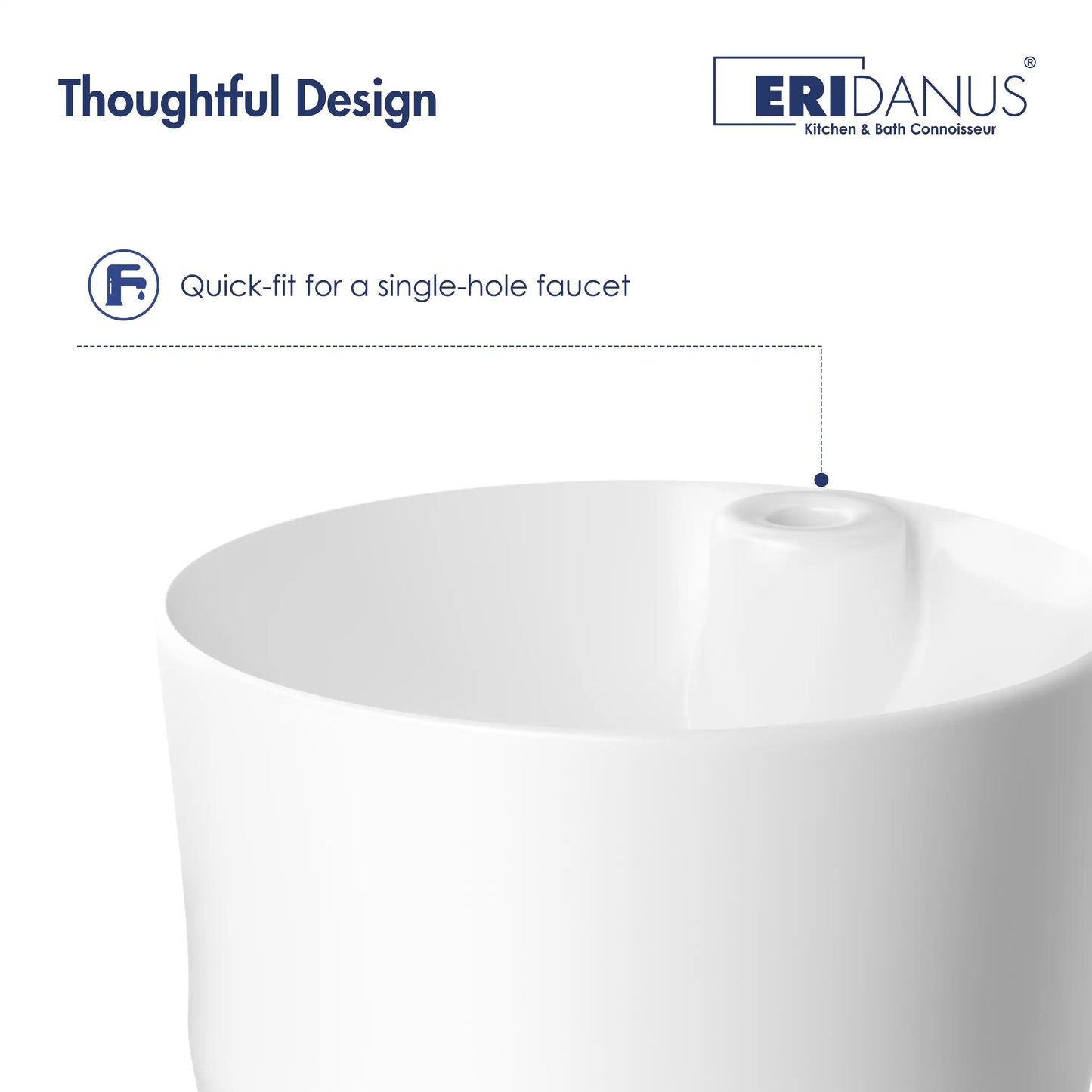 Brooklyn 32" H Crisp White Ceramic Circular Freestanding Pedestal Bathroom Sink