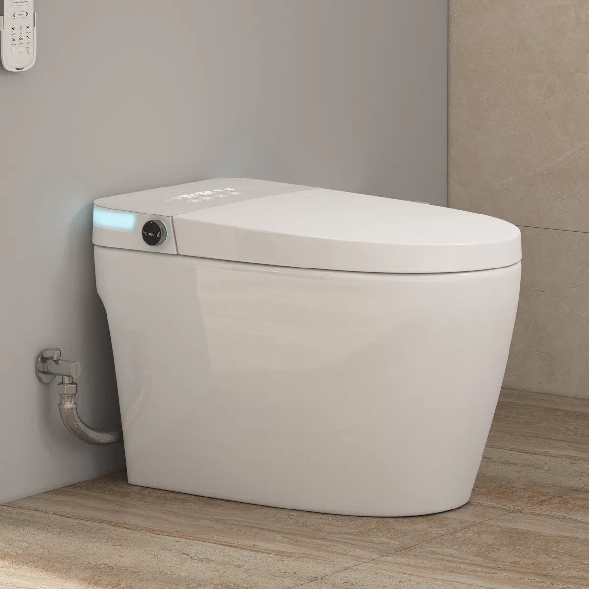 Piedmont Elongated Smart Toilet – Heated Seat, Touchless Flush & Optional Bidet
