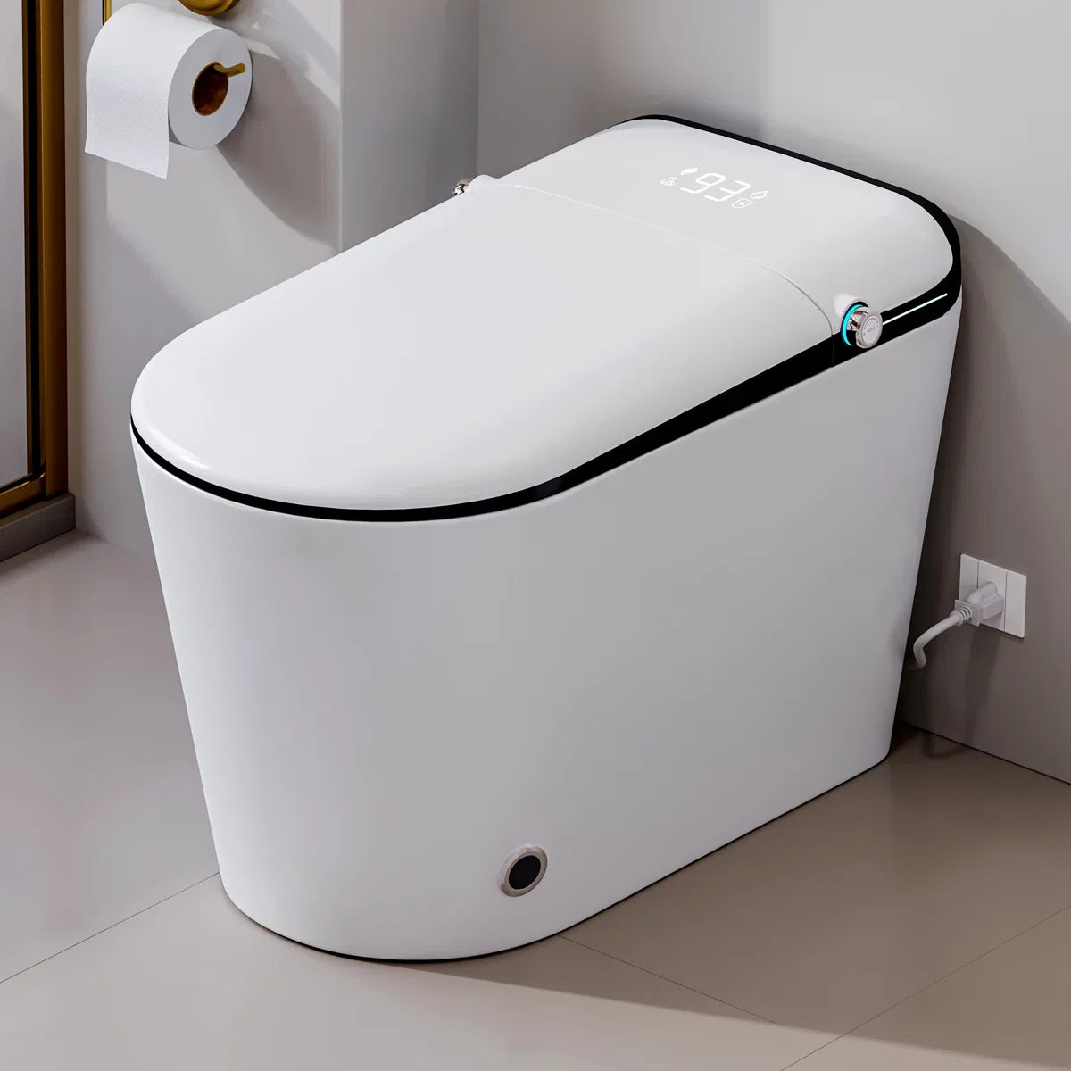 Achernar Elongated Smart Toilet with Auto-Open Lid, Heated Bidet & Touchless Flush