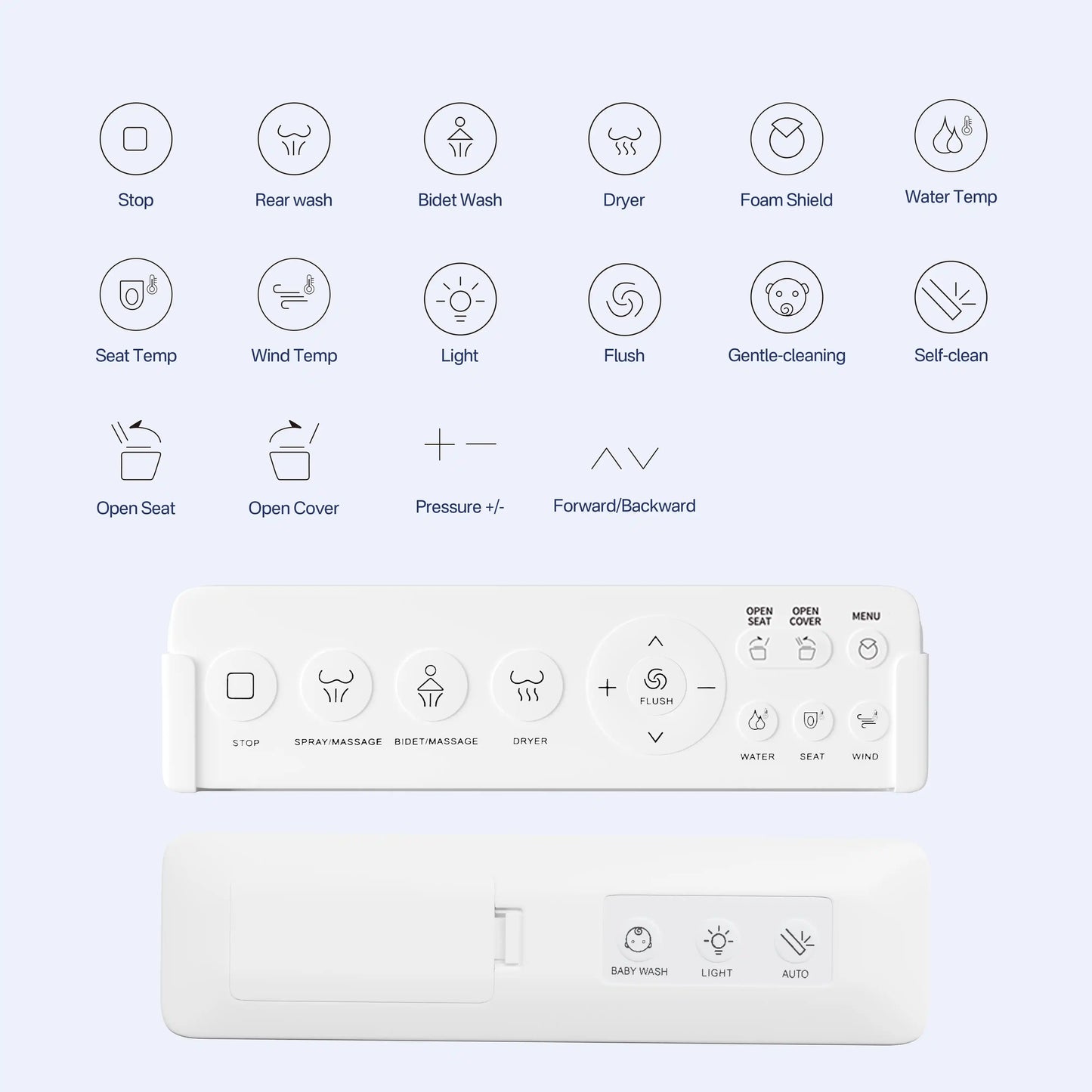 Tucson Smart Toilet – Heated Seat, Foot-Sensor Flush & Optional Auto-Lid with Foam Shield