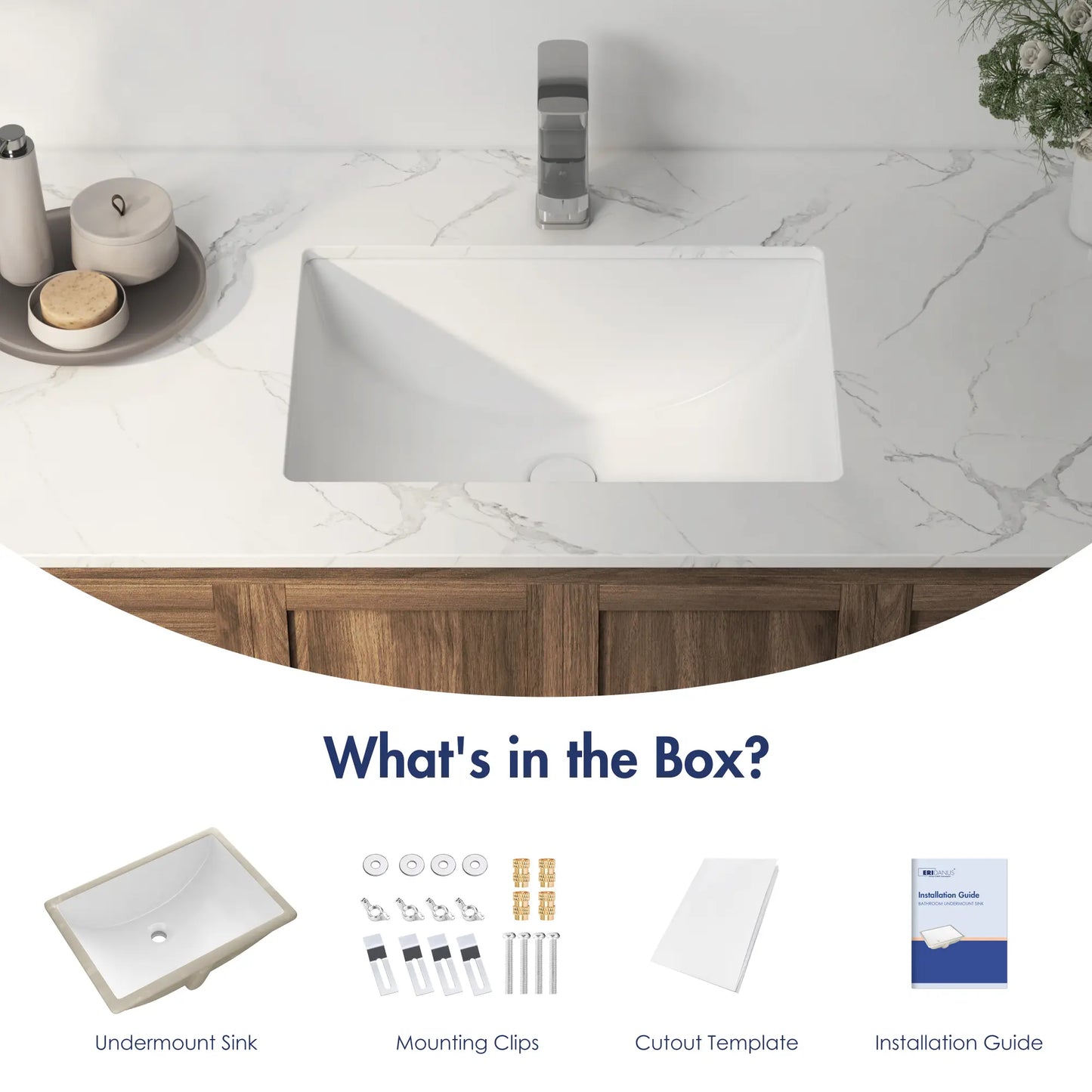 Denbigh 21" x 15" Rectangular Undermount Vitreous China Sink