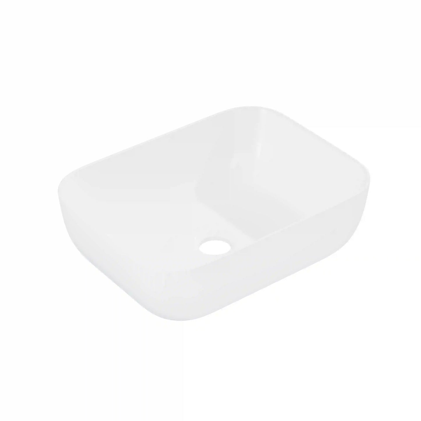 16" x 12" Rectangular White Ceramic Bathroom Vessel Sink