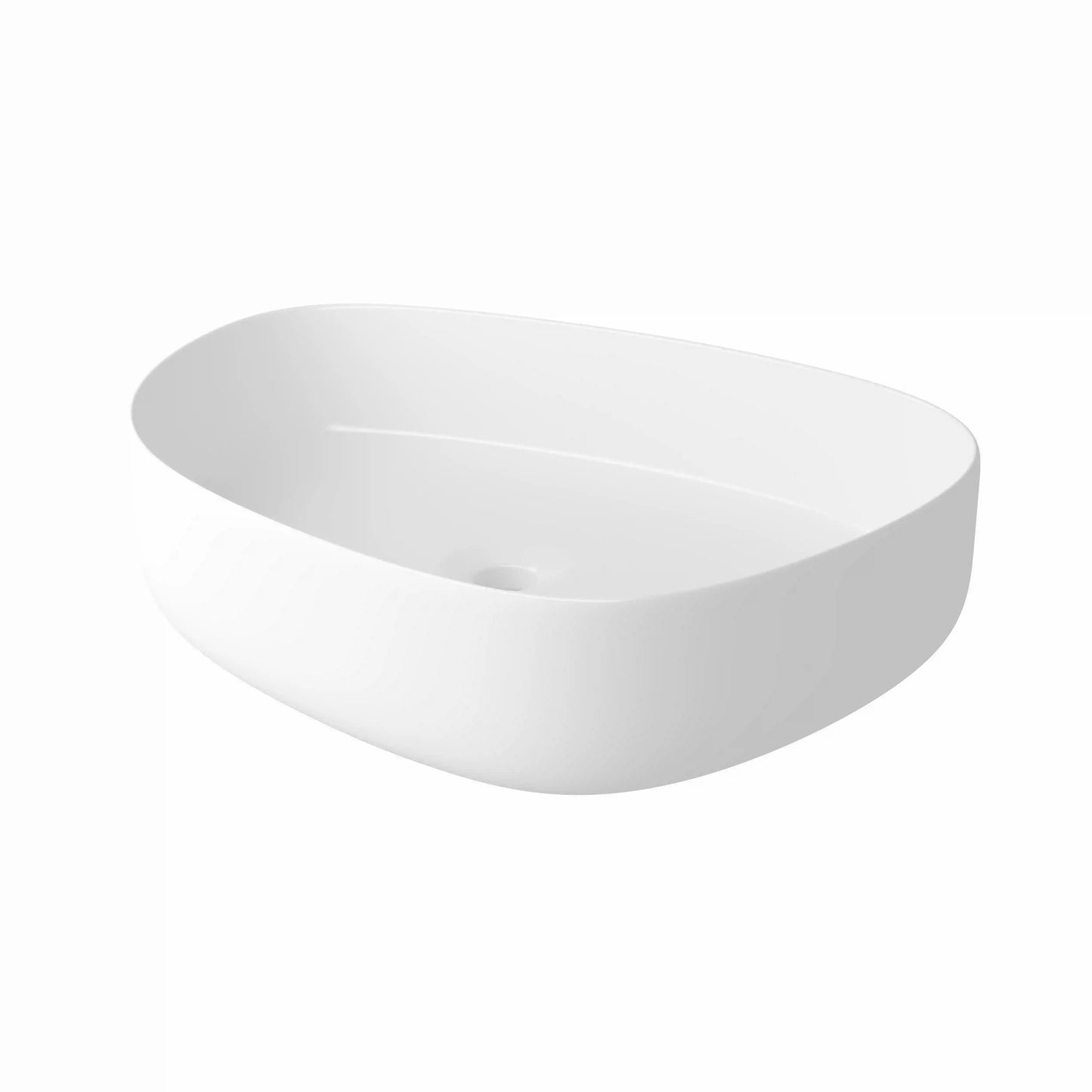 Zermatt 21" x 16" Vitreous China Irregular Bathroom Vessel Sink in Matte Black