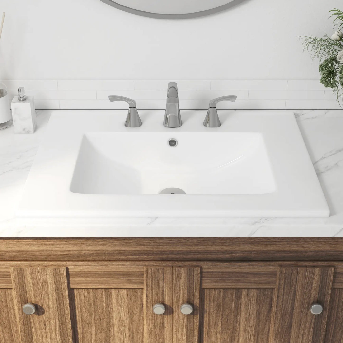 24" x 18" Dayton Vitreous China Vanity Top Sink | White ( Sink Only )
