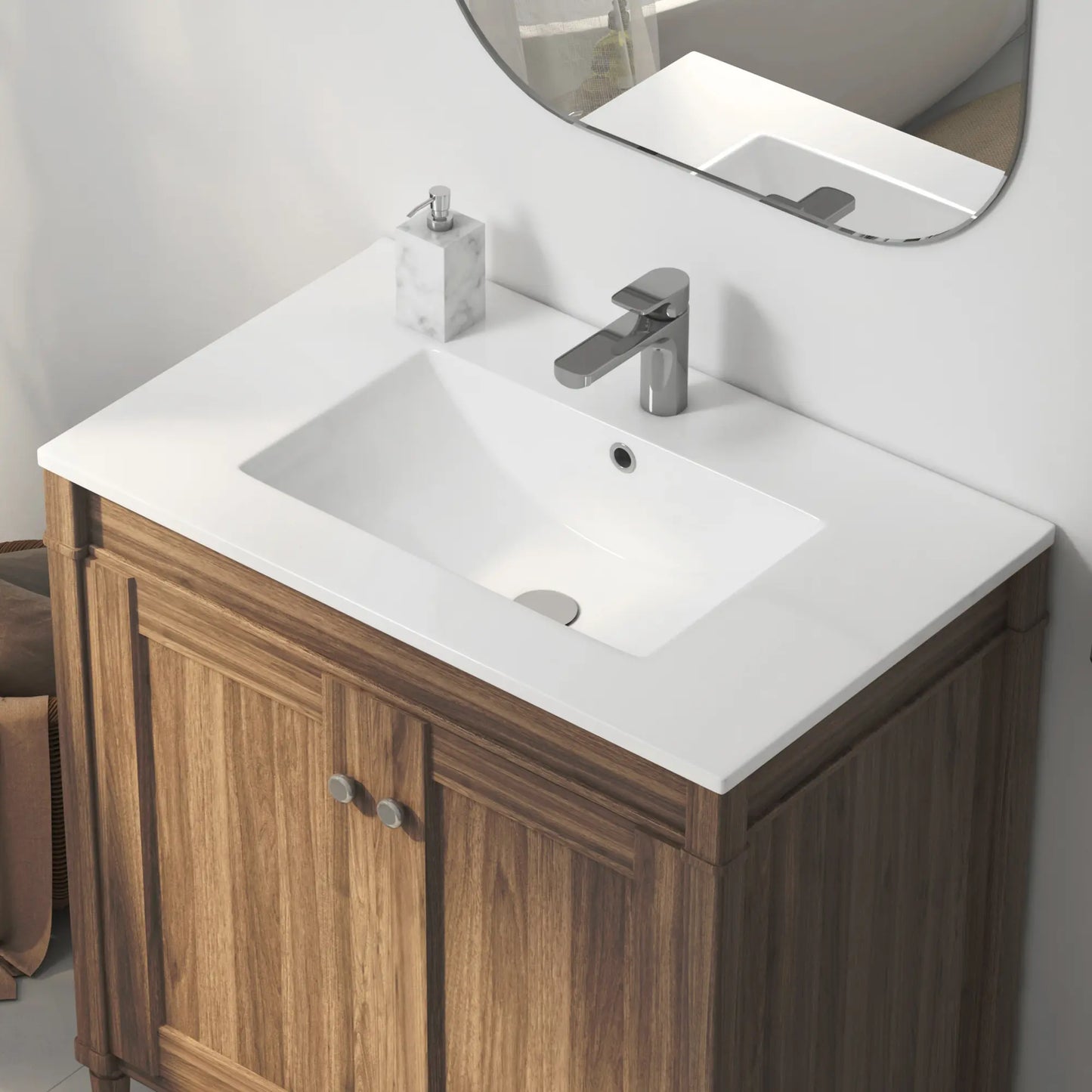 Tucson 30" x 18.25" Vitreous China Single Vanity Top Sink in White (Sink Only, No Vanity)