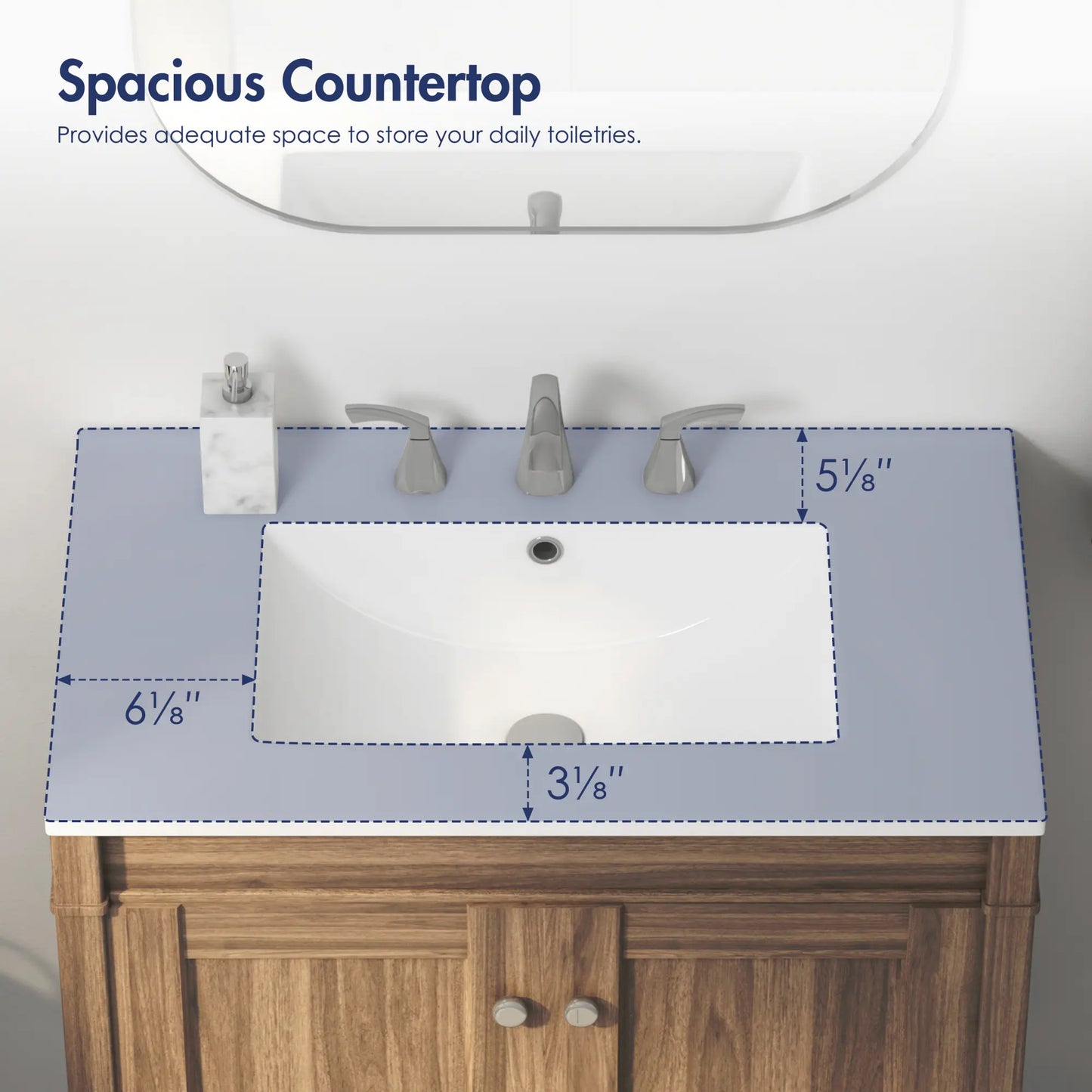 Tucson 30" x 18.25" Vitreous China Single Vanity Top Sink in White (Sink Only, No Vanity)