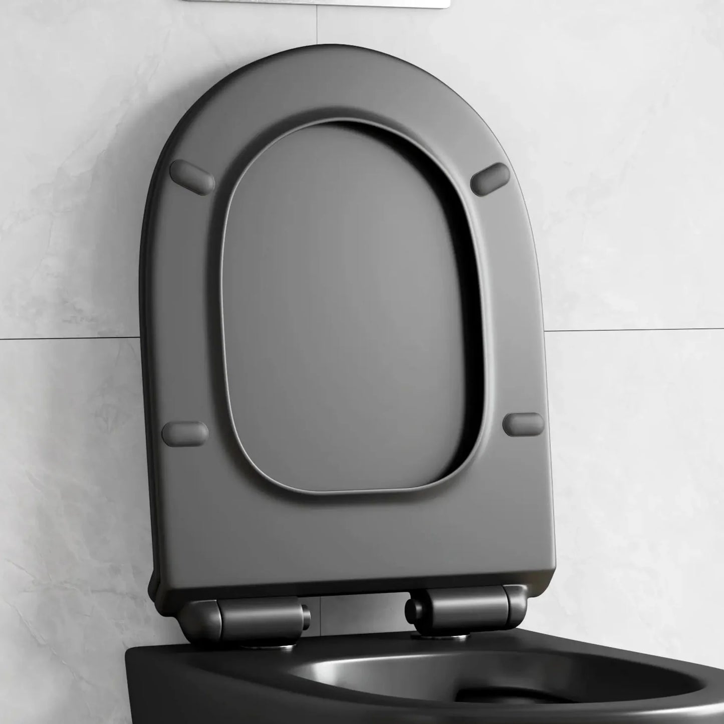 Hampton Wall-hung Elongated Toilet, 0.8/1.6 GPF Dual Flush, Multiple Colors