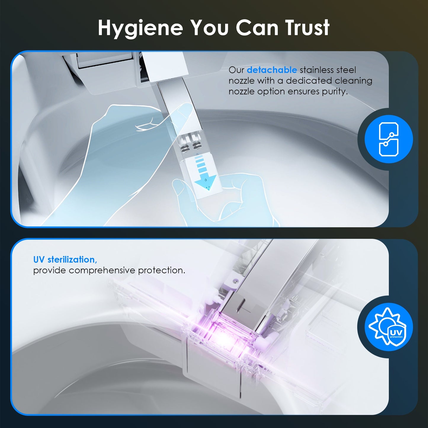 Natalie Smart Toilet with Tank Flush Bidet Wash