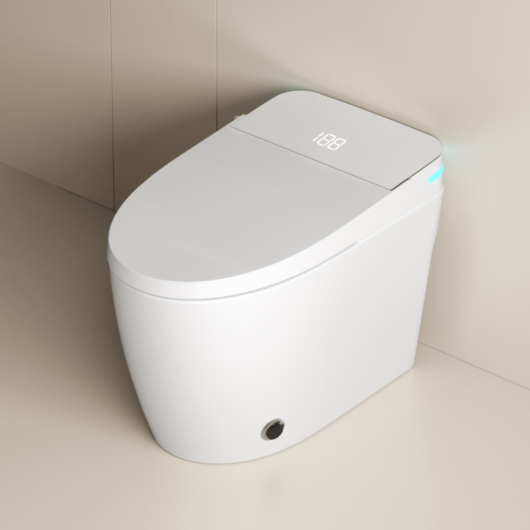 Intelligent Smart Toilet - Touchless Automatic Flush, Built-In Heated Bidet, & Sanitary for Modern Bathrooms