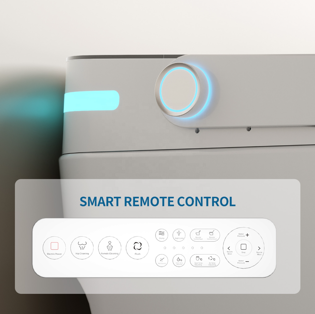 Intelligent Smart Toilet - Touchless Automatic Flush, Built-In Heated Bidet, & Sanitary for Modern Bathrooms