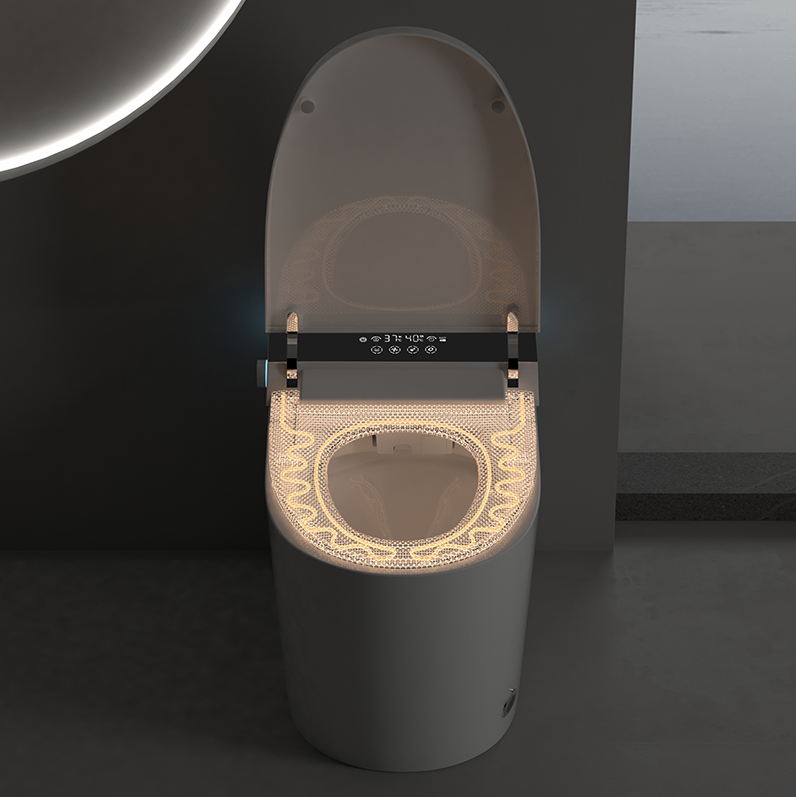 White Floor Mounted Intelligent Toilet | Tankless Smart Toilet