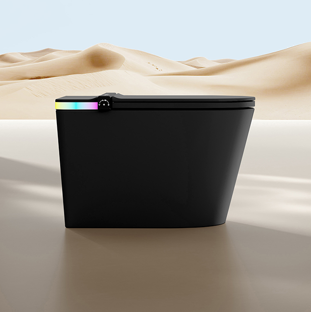 Black | Floor Mounted Intelligent Toilet | Tankless Smart Toilet