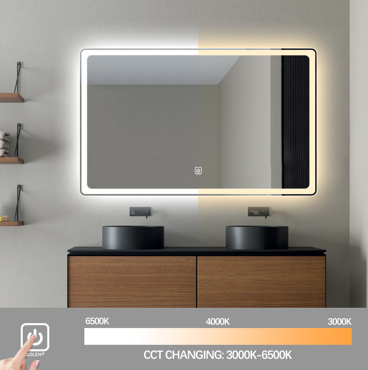 Intelligent LED Bathroom Mirror | Bluetooth & Touch-Control With Defogging Technology