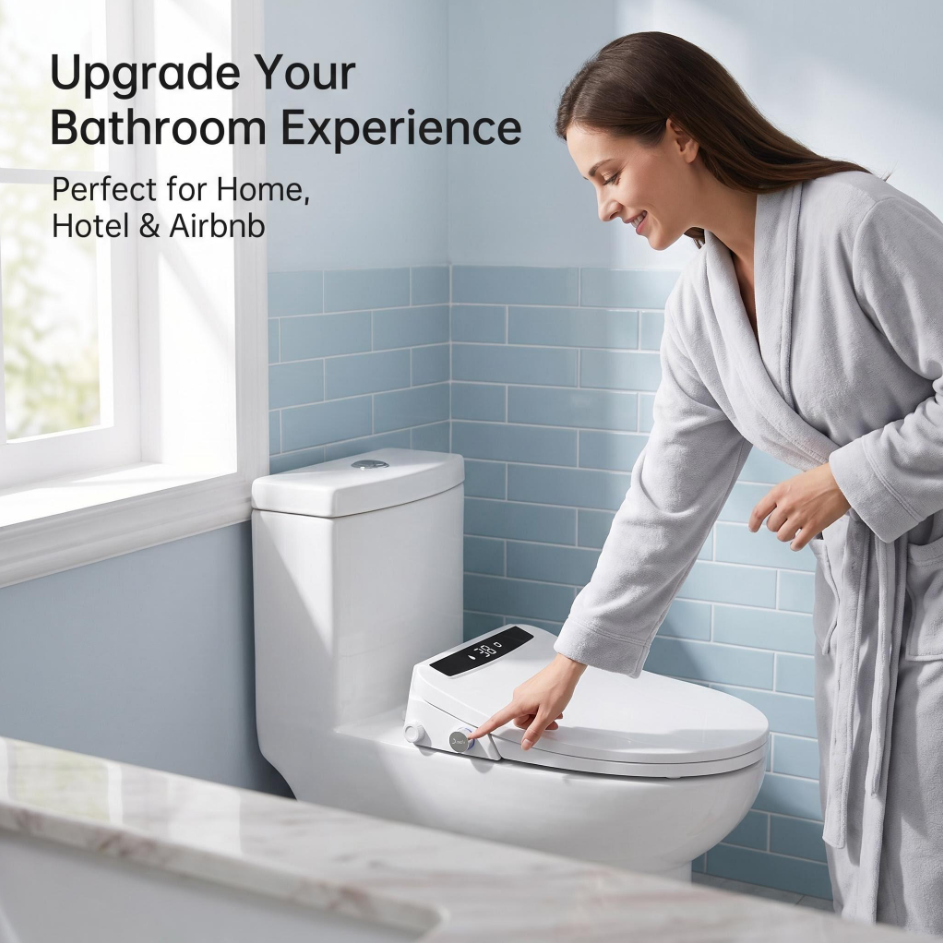 Elongated V-Shape Intelligent Toilet Seat OEM/ODM Support | Smart Bidet Seat