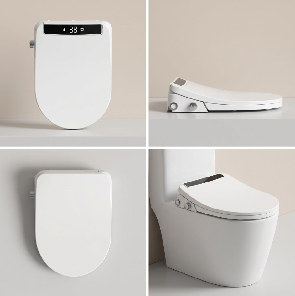 Elongated V-Shape Intelligent Toilet Seat OEM/ODM Support | Smart Bidet Seat