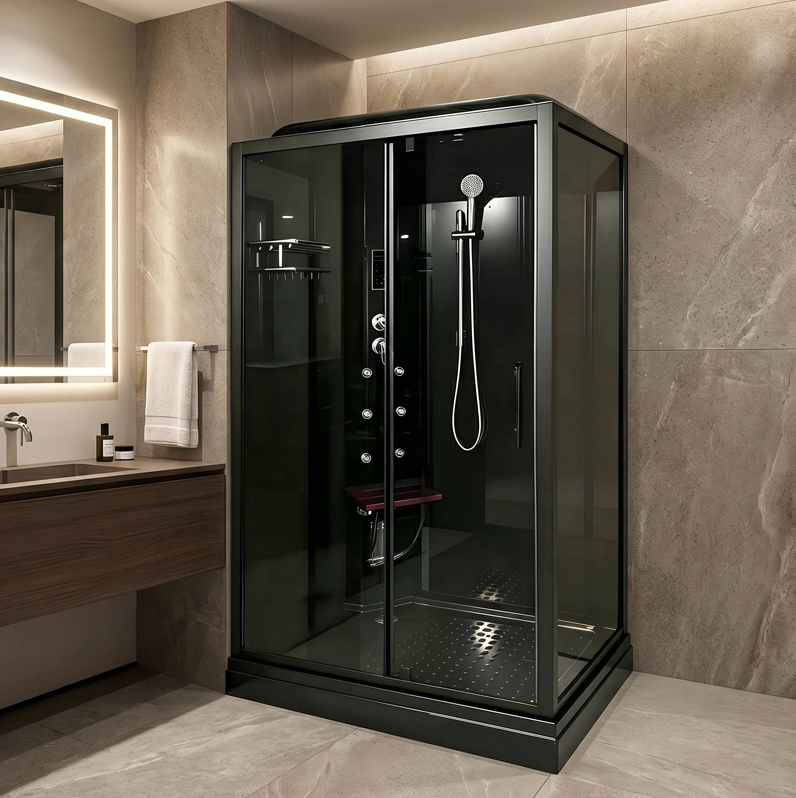 Modern 1200 x 900 Elite Steam Shower Cabin with Media Hub & Aromatherapy