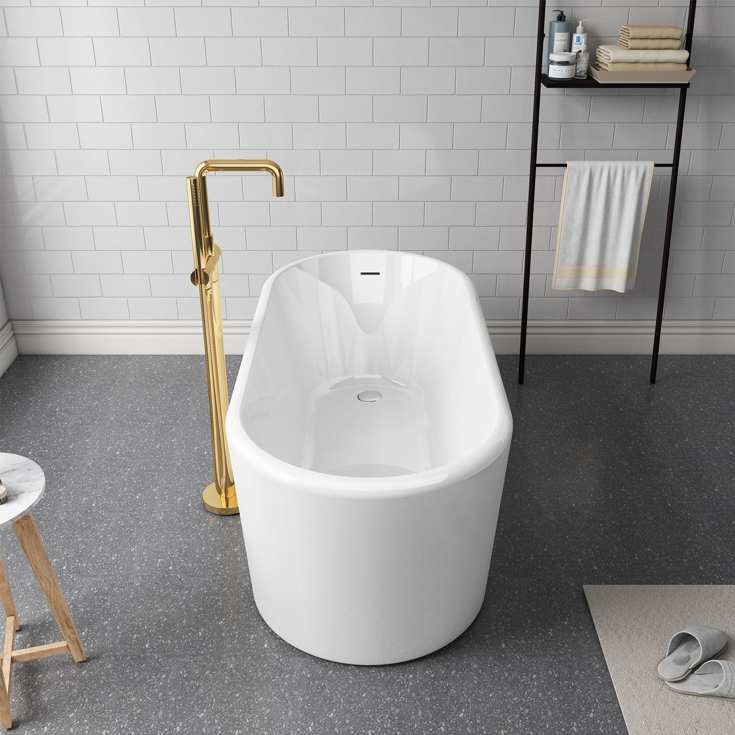 Caserta 59" x 27.6" Soaking Bathtub
