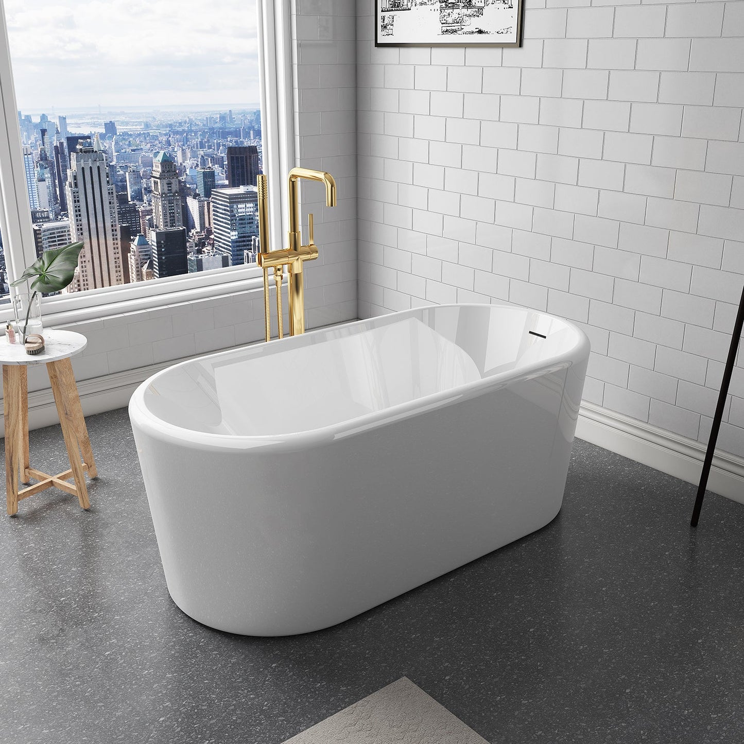 Caserta 59" x 27.6" Soaking Bathtub