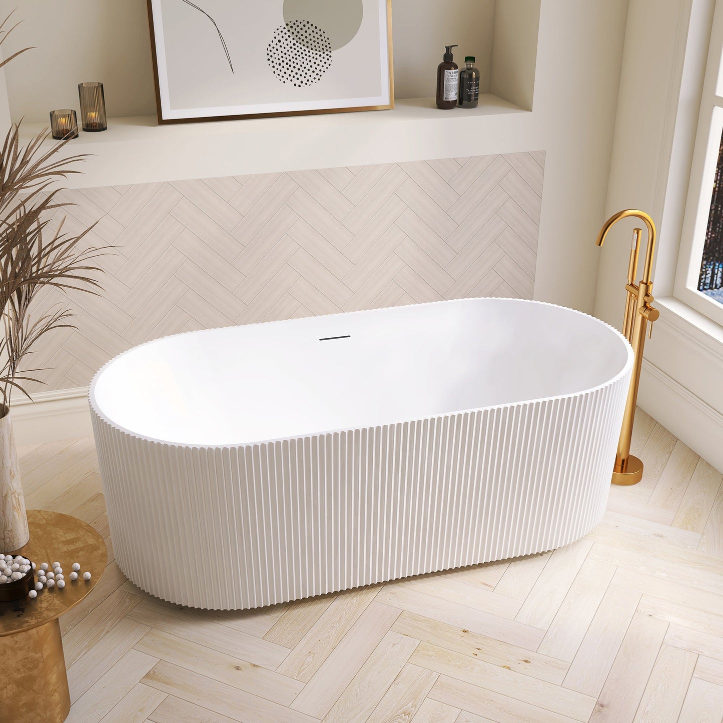 Vinnova Linyi 59.1" x 31.5" Soaking Bathtub