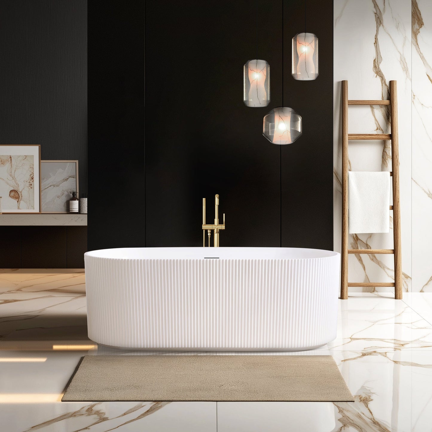 Vinnova Linyi 59.1" x 31.5" Soaking Bathtub