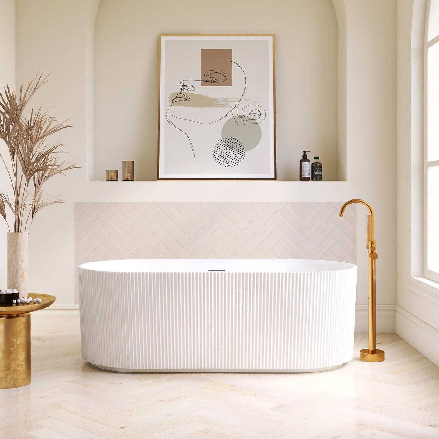 Vinnova Linyi 59.1" x 31.5" Soaking Bathtub