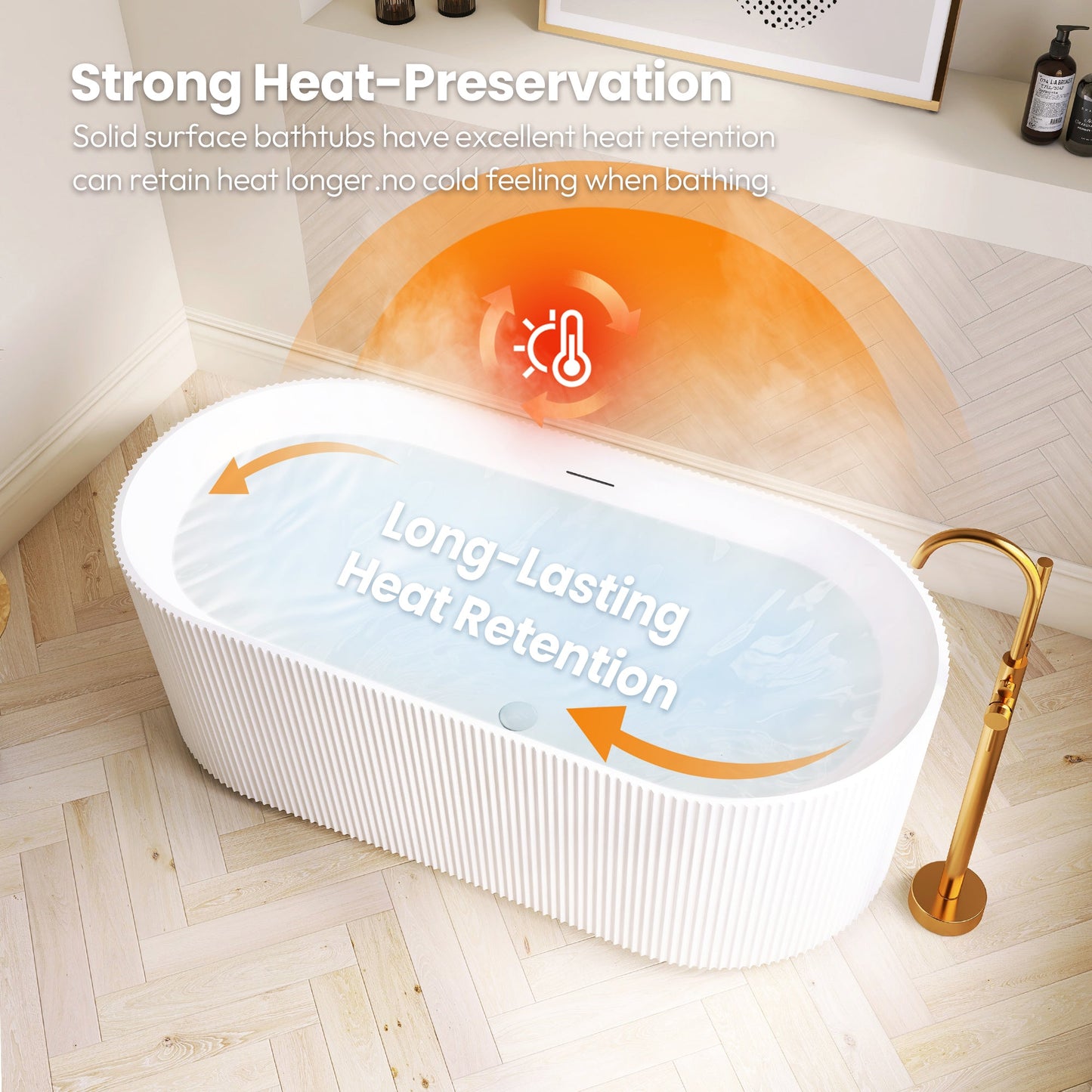 Vinnova Linyi 59.1" x 31.5" Soaking Bathtub