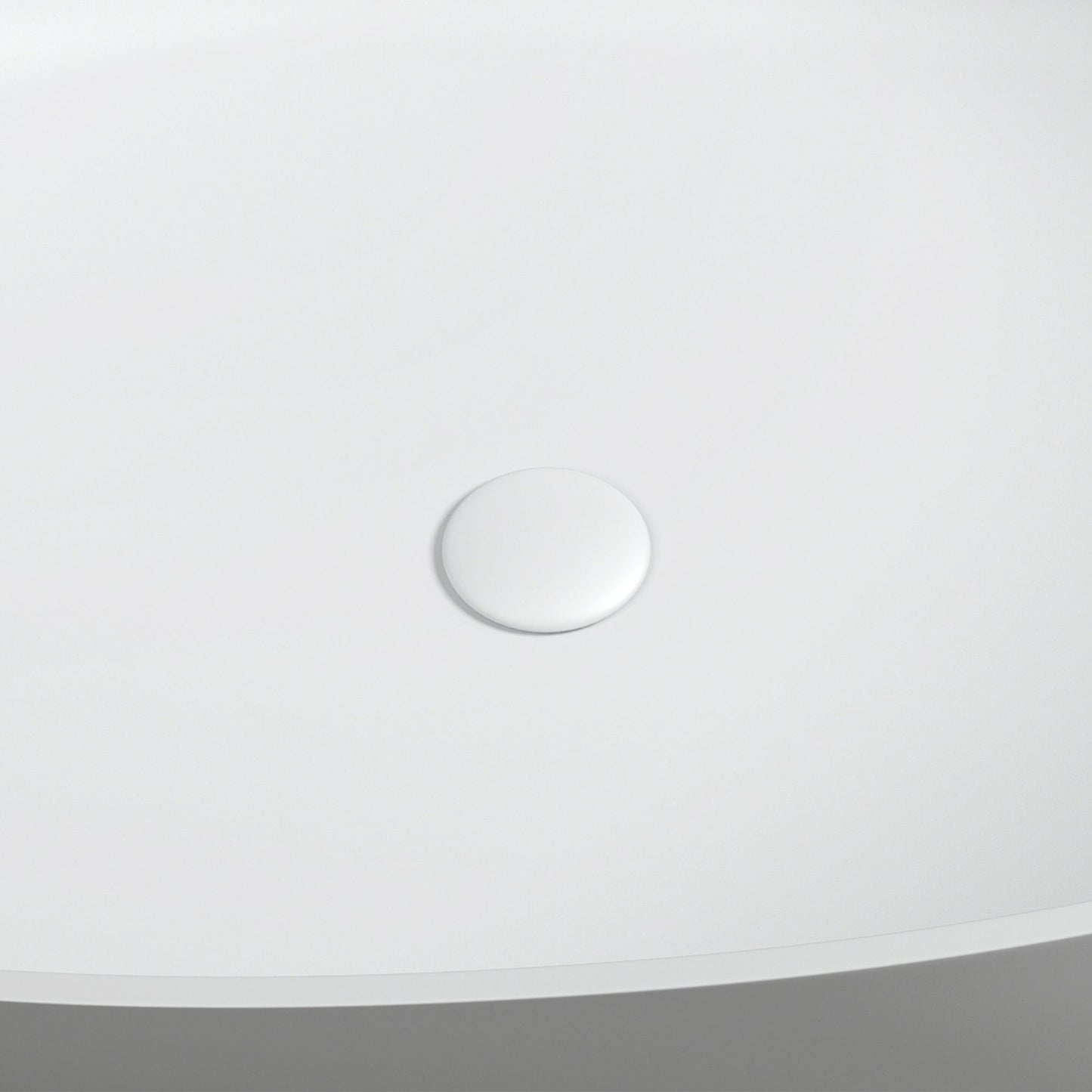 Giotto Solid Surface Soaking Bathtub in Matte White with Matte White Drain and Integrated Overflow