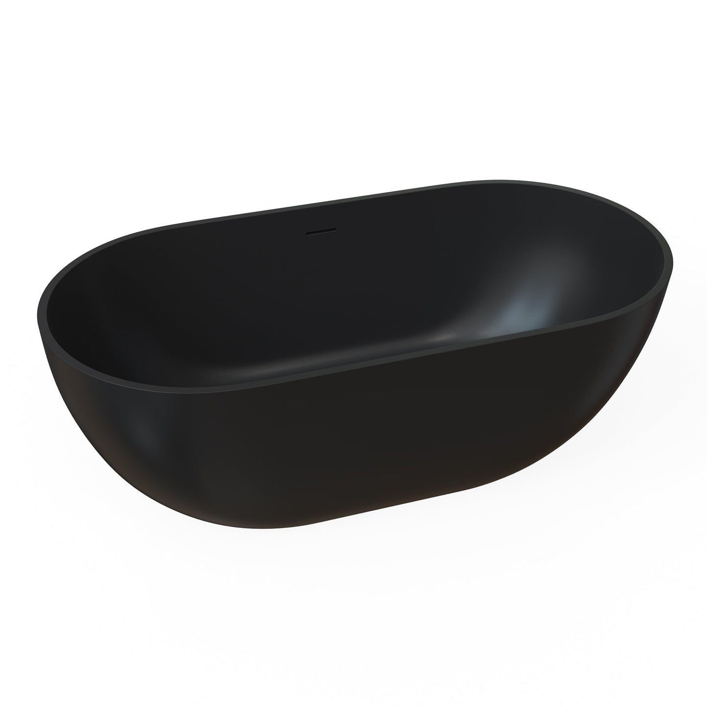 Ryder Solid Surface Soaking Bathtub with Drain and Integrated Overflow