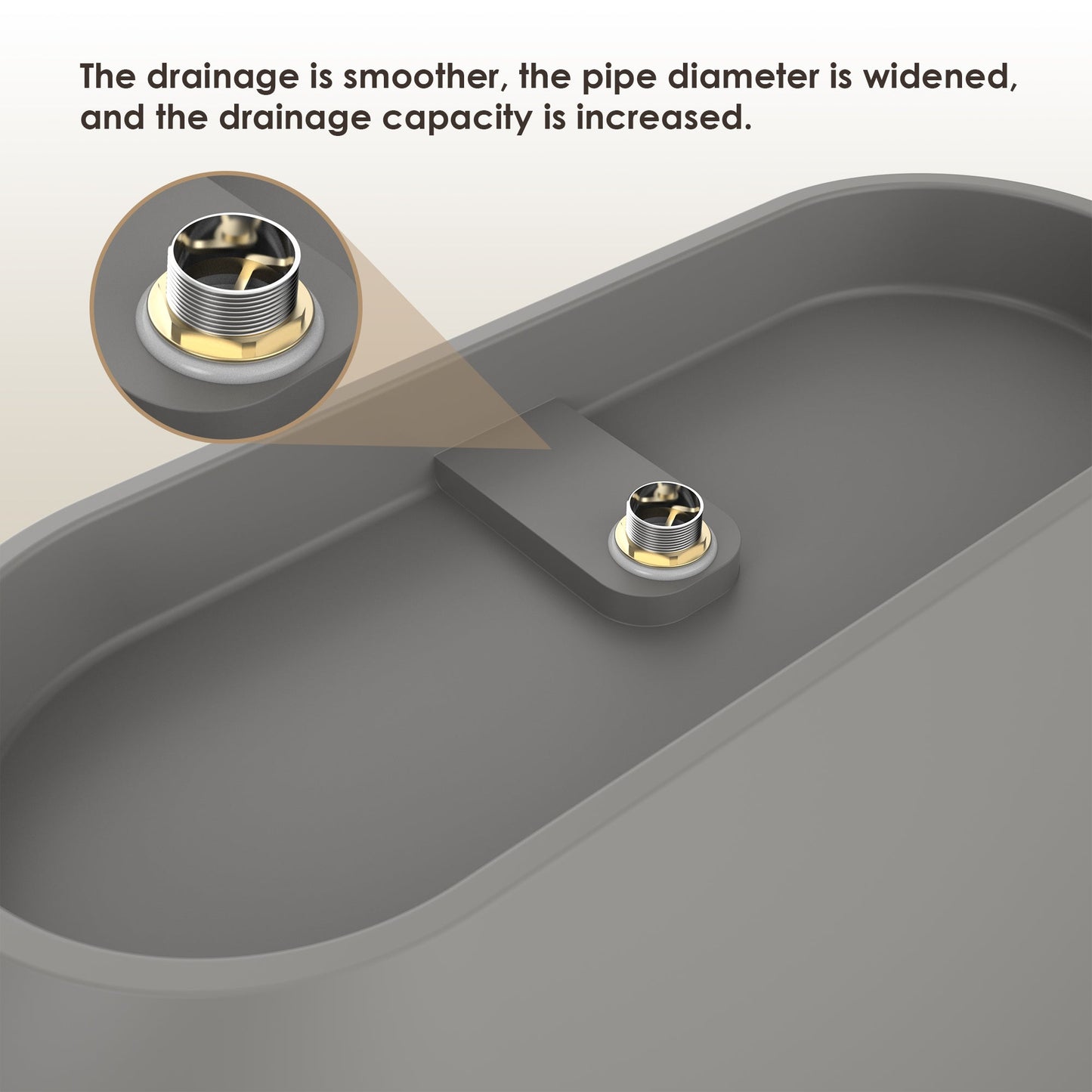 Ryder Solid Surface Soaking Bathtub with Drain and Integrated Overflow