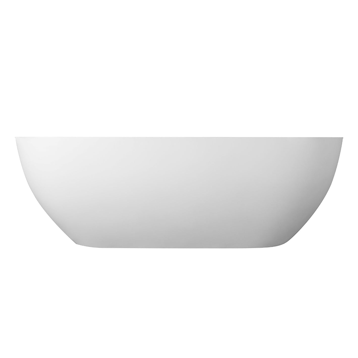Ryder Solid Surface Soaking Bathtub with Drain and Integrated Overflow