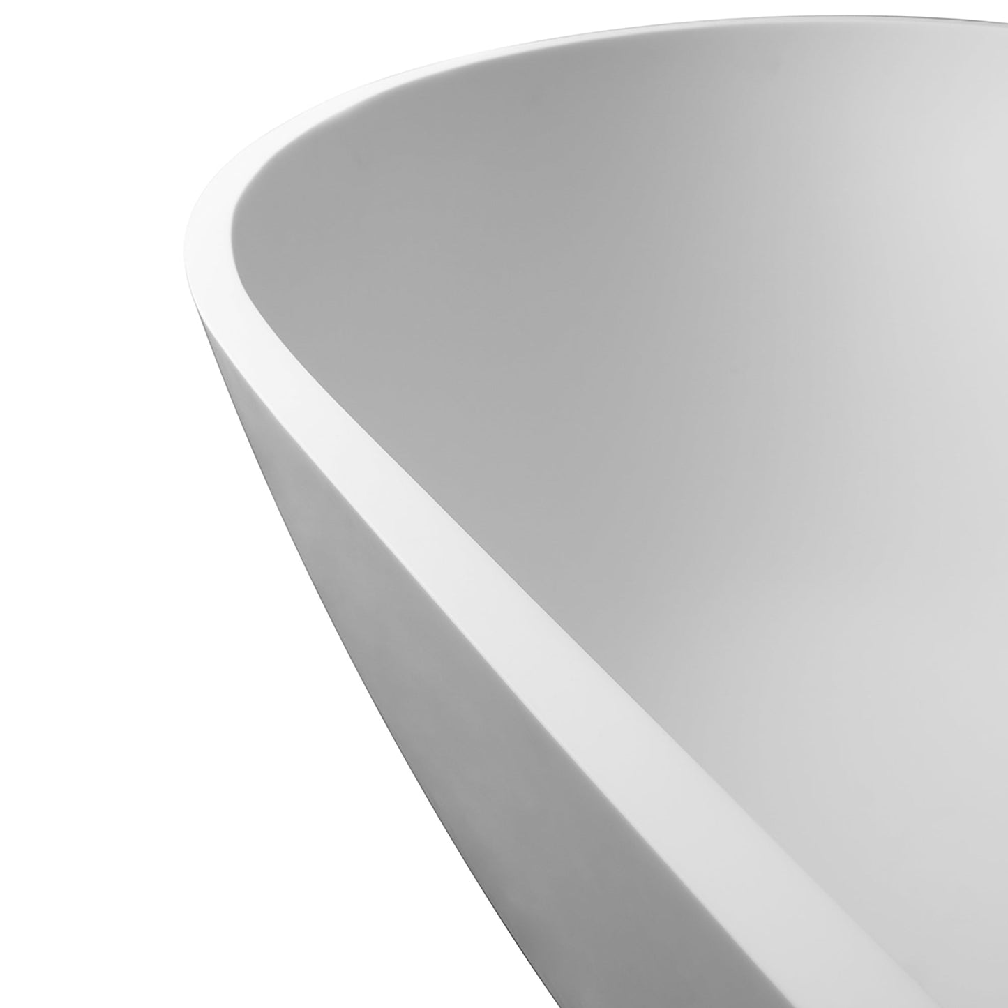 Ryder Solid Surface Soaking Bathtub with Drain and Integrated Overflow