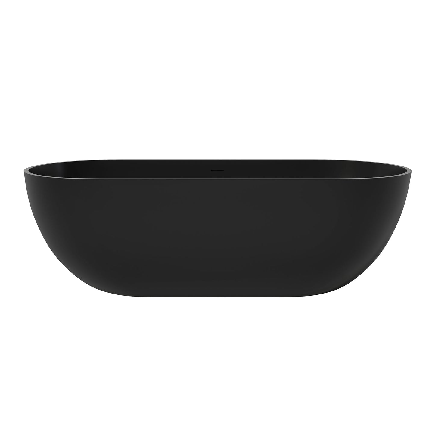 Ryder Solid Surface Soaking Bathtub with Drain and Integrated Overflow